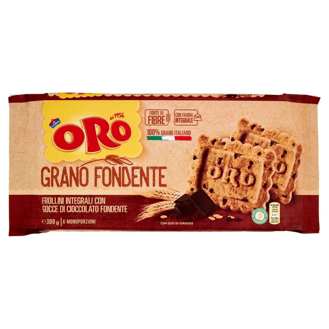 Oro Saiwa Biscuits | Oro Saiwa Grano Fondente | Oro Saiwa Cookies | Oro Saiwa Biscotti | 10,5 Ounce Total - Image 3