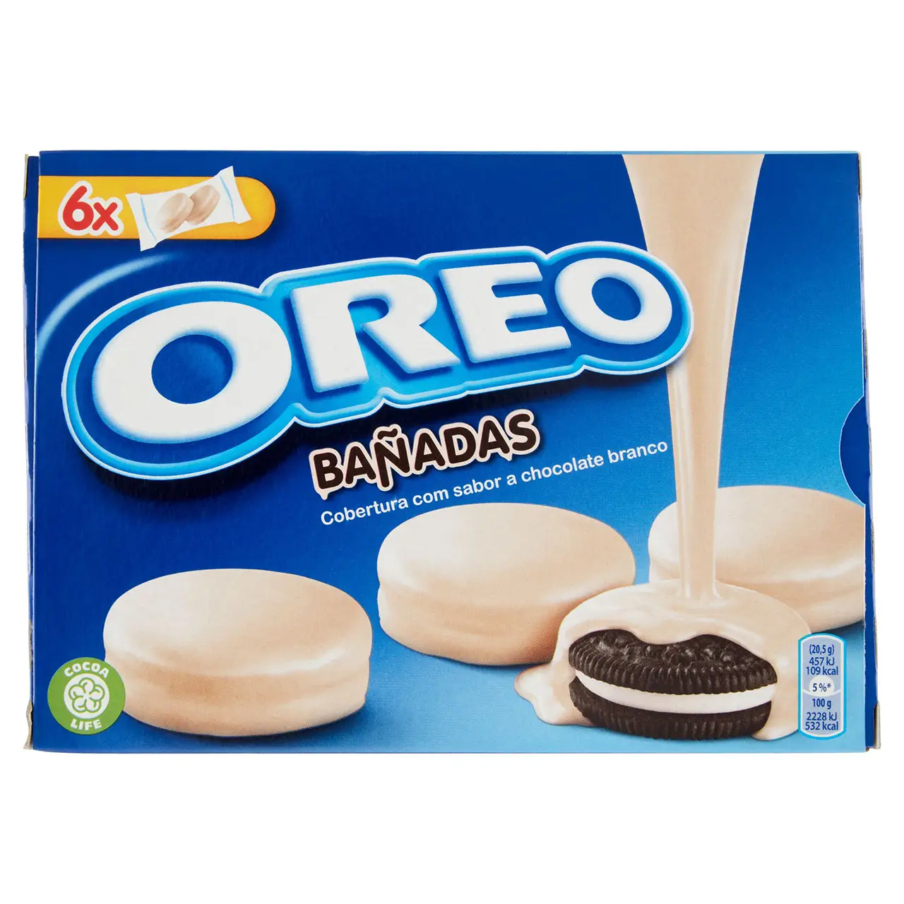 Oreo Cookies | Oreo Bañadas, Cookies With White Chocolate Coating | Oreo Biscuits | Oreo Biscuits Pack | 8,6 Ounce Total