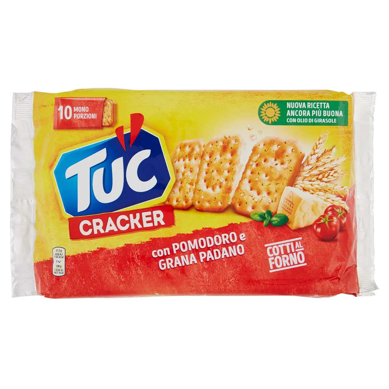 Lu Cookies | Tuc Cracker With Tomato & Grana Padano Baked | Lu Biscuits | French Cookies | 11,1 Ounce Total