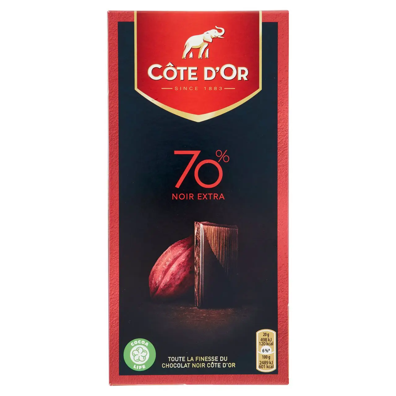 Côte D'Or Chocolate | Côte D'Or 70% Noir Extra | Belgian Chocolate | Cote D’Or Chocolate | 3,5 Ounce Total - Image 2