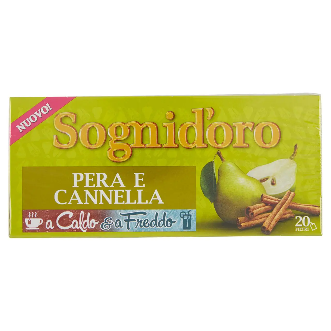 Sognidoro Tea | Gold Dreams Hot & Cold Pear & Cinnamon | Sogni Doro Tea | Sogni Doro Camomilla Tea | 1,7 Ounce Total - Image 3