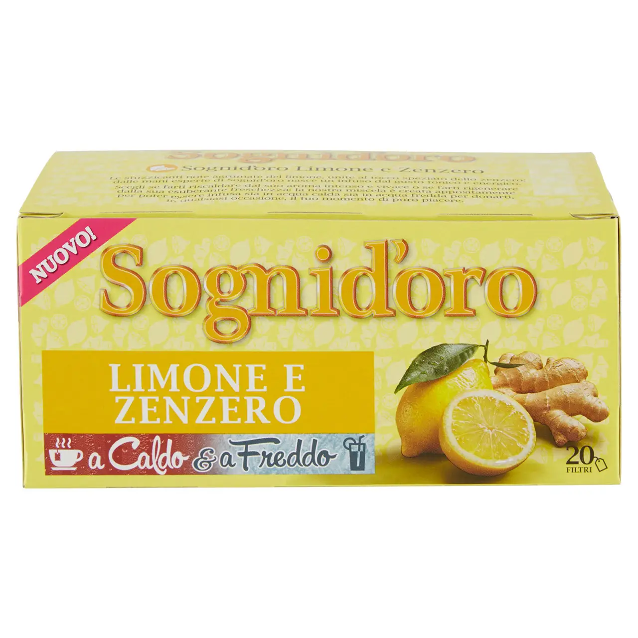 Sognidoro Tea | Gold Dreams Hot & Cold Lemon & Ginger | Sogni Doro Tea | Sogni Doro Camomilla Tea | 1,4 Ounce Total - Image 2