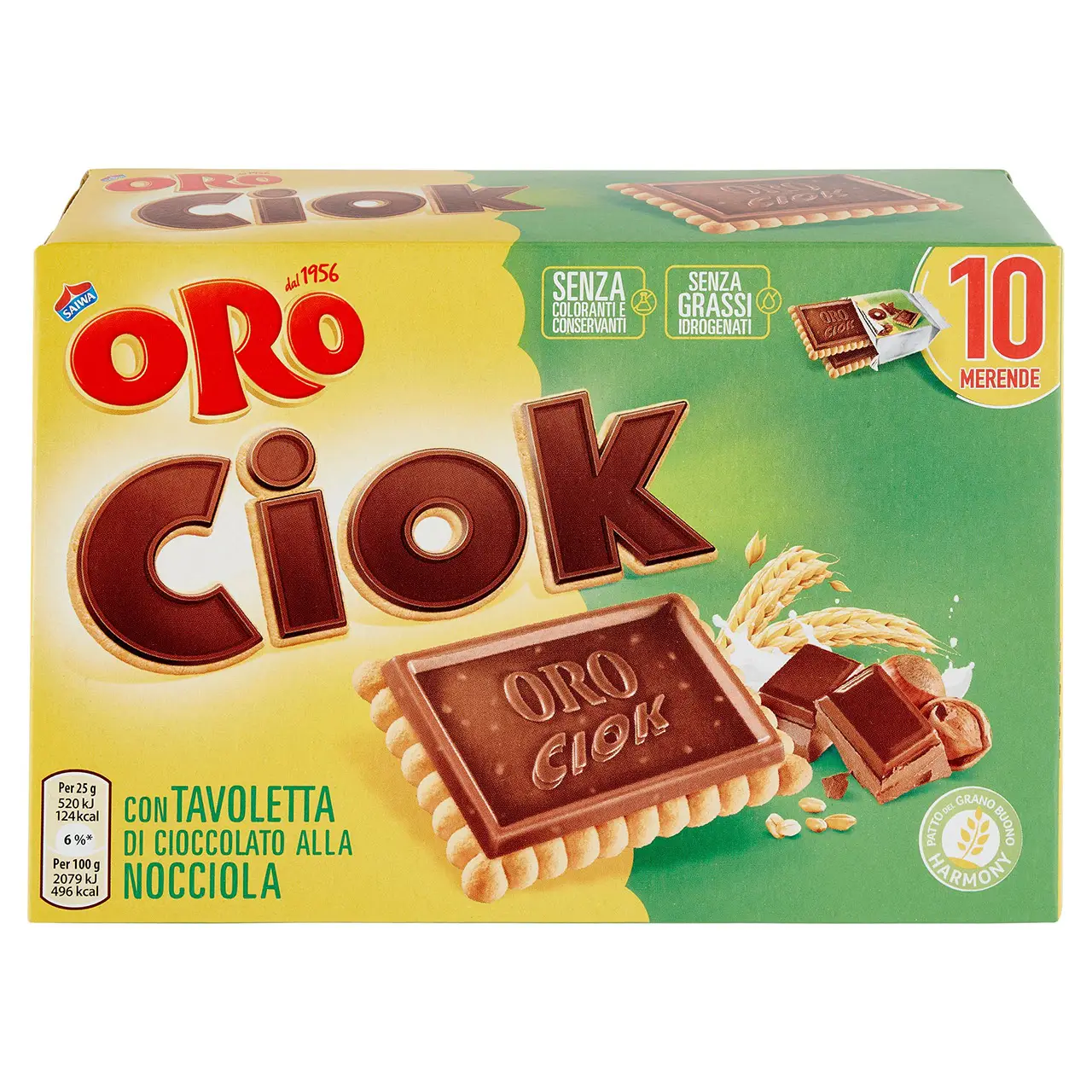 Oro Saiwa Biscuits | Oro Ciok Cookie With Hazelnut Chocolate Bar | Oro Saiwa Cookies | Oro Saiwa Biscotti | 8,8 Ounce Total - Image 2