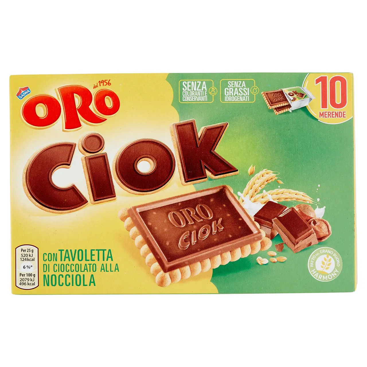 Oro Saiwa Biscuits | Oro Ciok Cookie With Hazelnut Chocolate Bar | Oro Saiwa Cookies | Oro Saiwa Biscotti | 8,8 Ounce Total - Image 3
