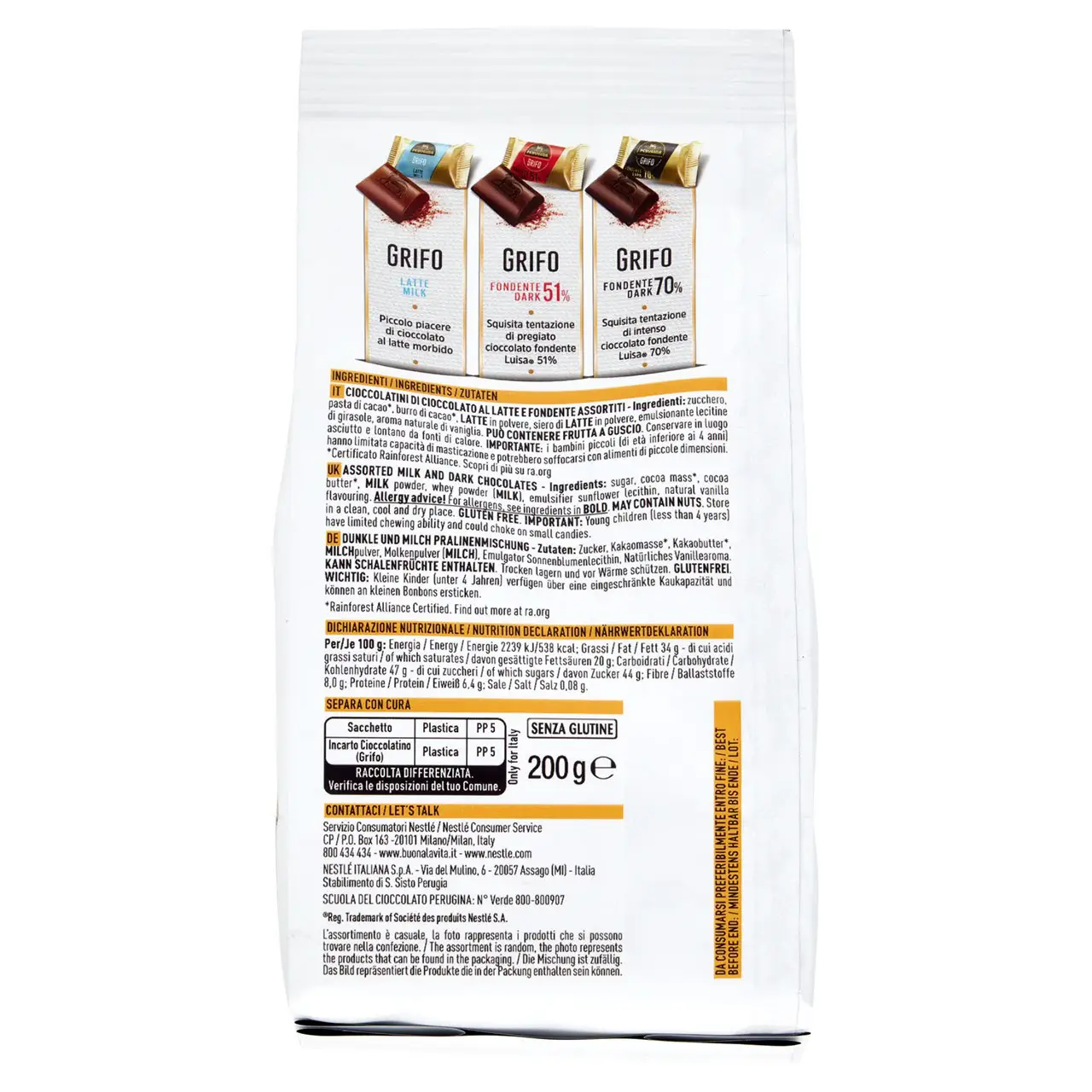 Perugina Chocolate | Perugina Grifo Assorted Dark & Milk Chocolate Chocolates Bag | Perugia Chocolate | Italian Chocolate | 7 Ounce Total - Image 7