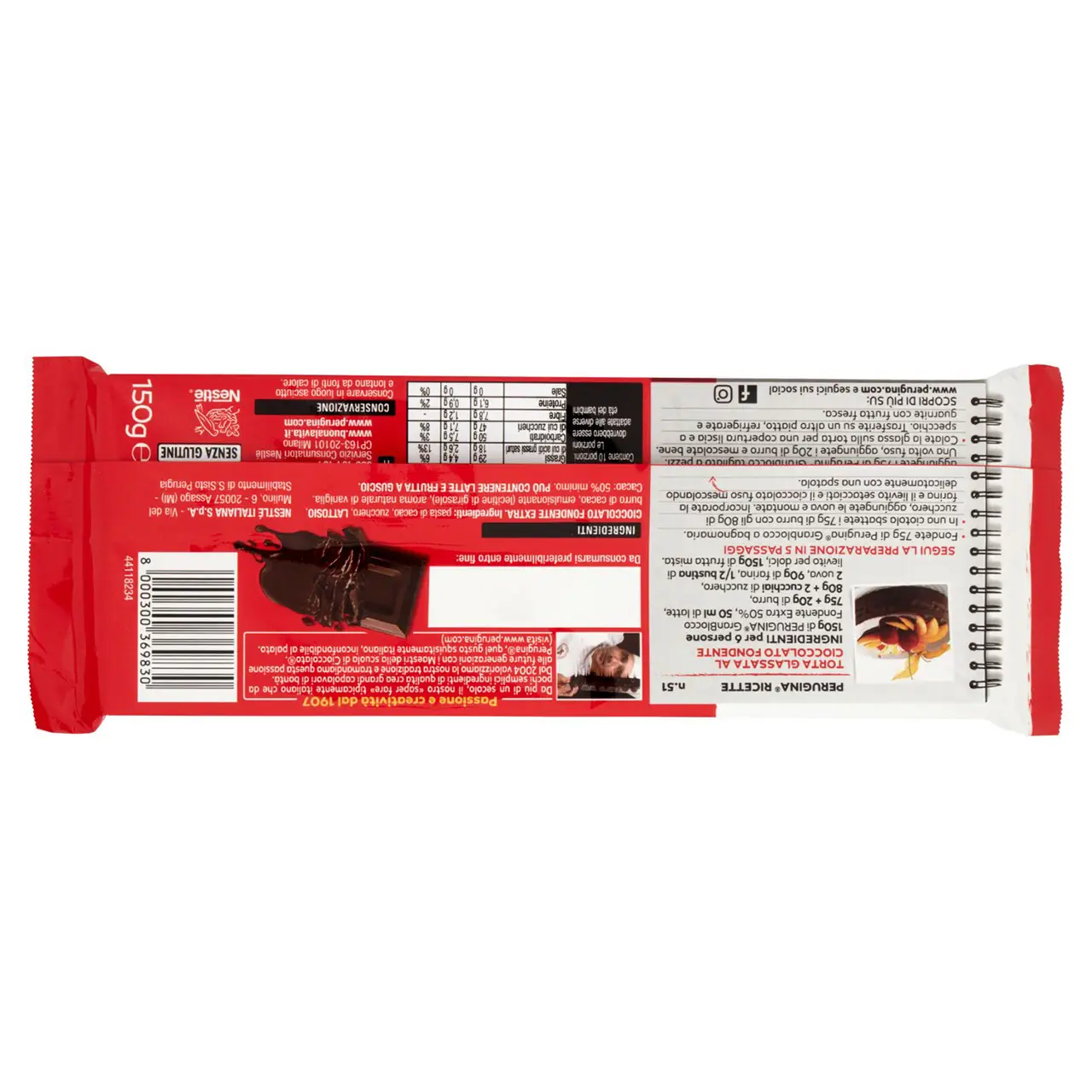 Perugina Chocolate | Perugina Granblocco 50% Extra Dark Chocolate | Perugia Chocolate | Italian Chocolate | 5,2 Ounce Total - Image 6