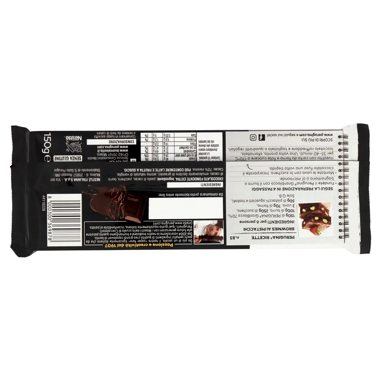 Perugina Chocolate | Perugina Granblocco 70% Extra Dark Chocolate | Perugia Chocolate | Italian Chocolate | 5,2 Ounce Total - Image 5