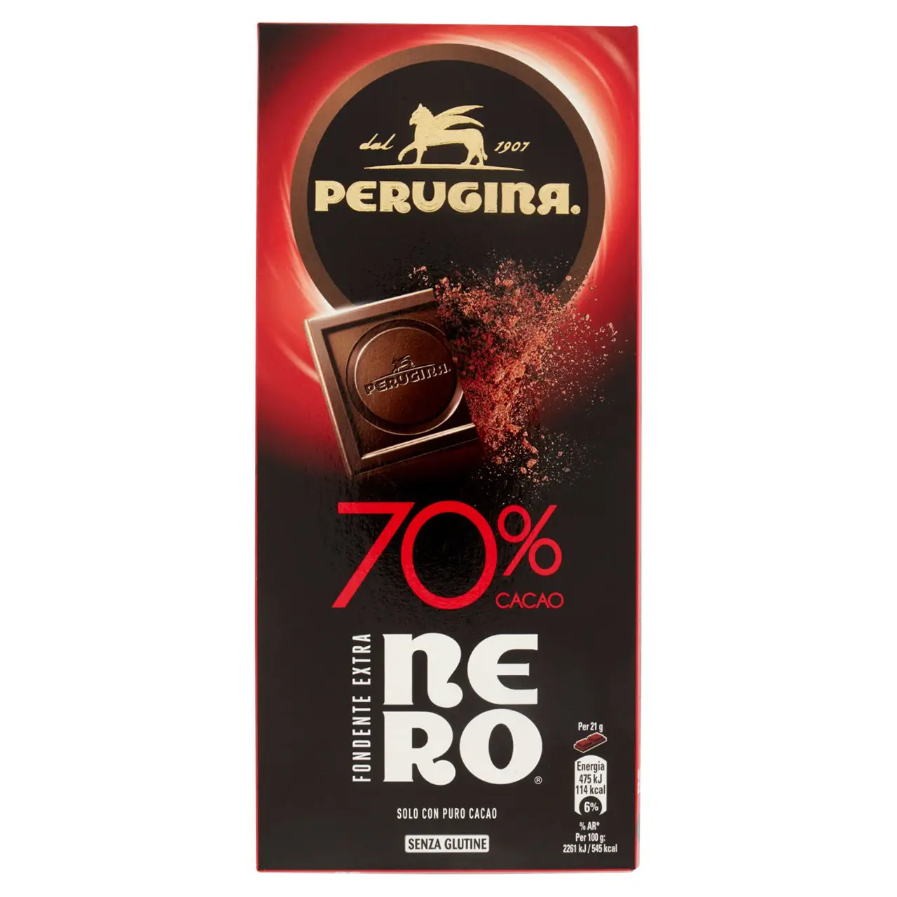 Perugina Chocolate | Perugina Nero Fondente Extra 70% Extra Dark Chocolate Bar With 70% Cocoa | Perugia Chocolate | Italian Chocolate | 2,9 Ounce Total - Image 3