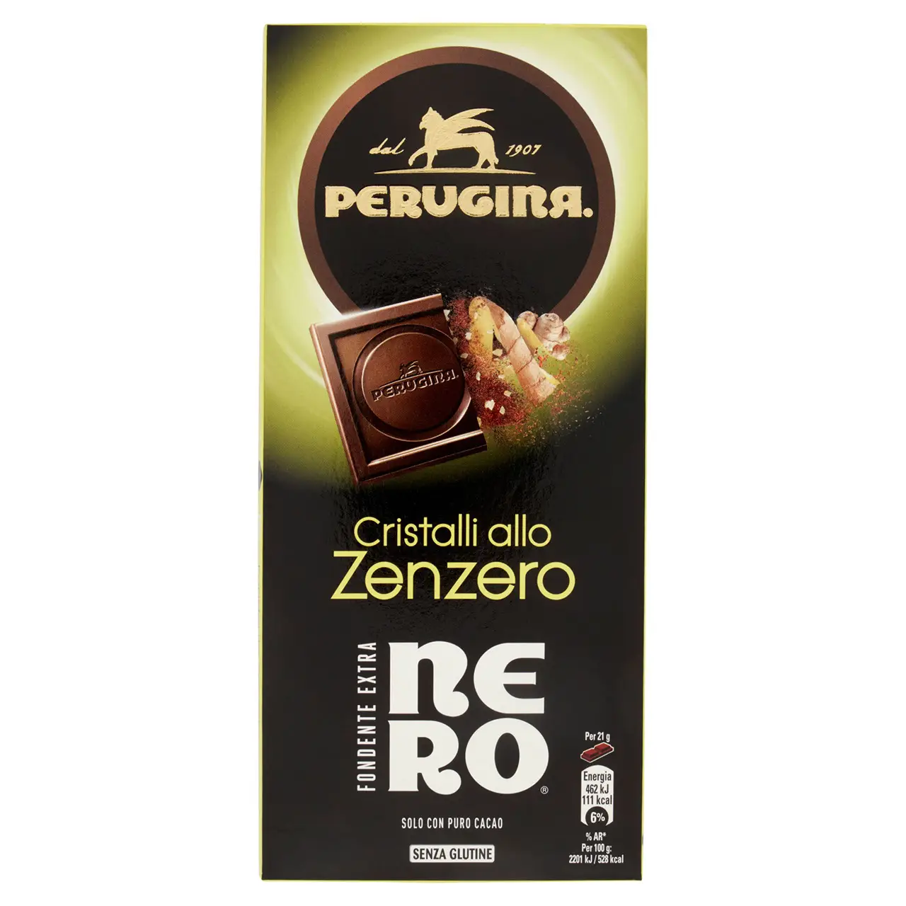 Perugina Chocolate | Perugina Black Dark Extra Ginger Chocolate Bar With Ginger | Perugia Chocolate | Italian Chocolate | 2,9 Ounce Total