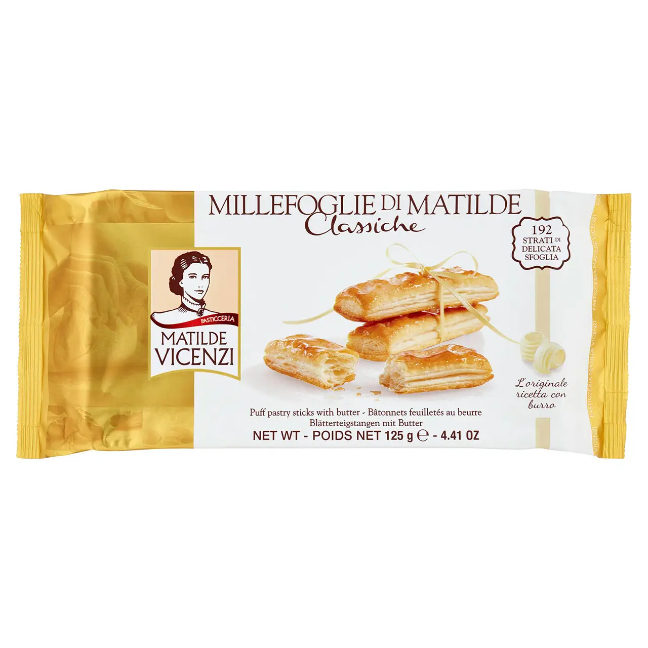 Matilde Vicenzi Cookies | Pastry Matilde Vicenzi Millefoglie Di Matilde Classiche | Matilde Vicenzi Wafers | Matilde Vicenzi Biscuits | 4,4 Ounce Total