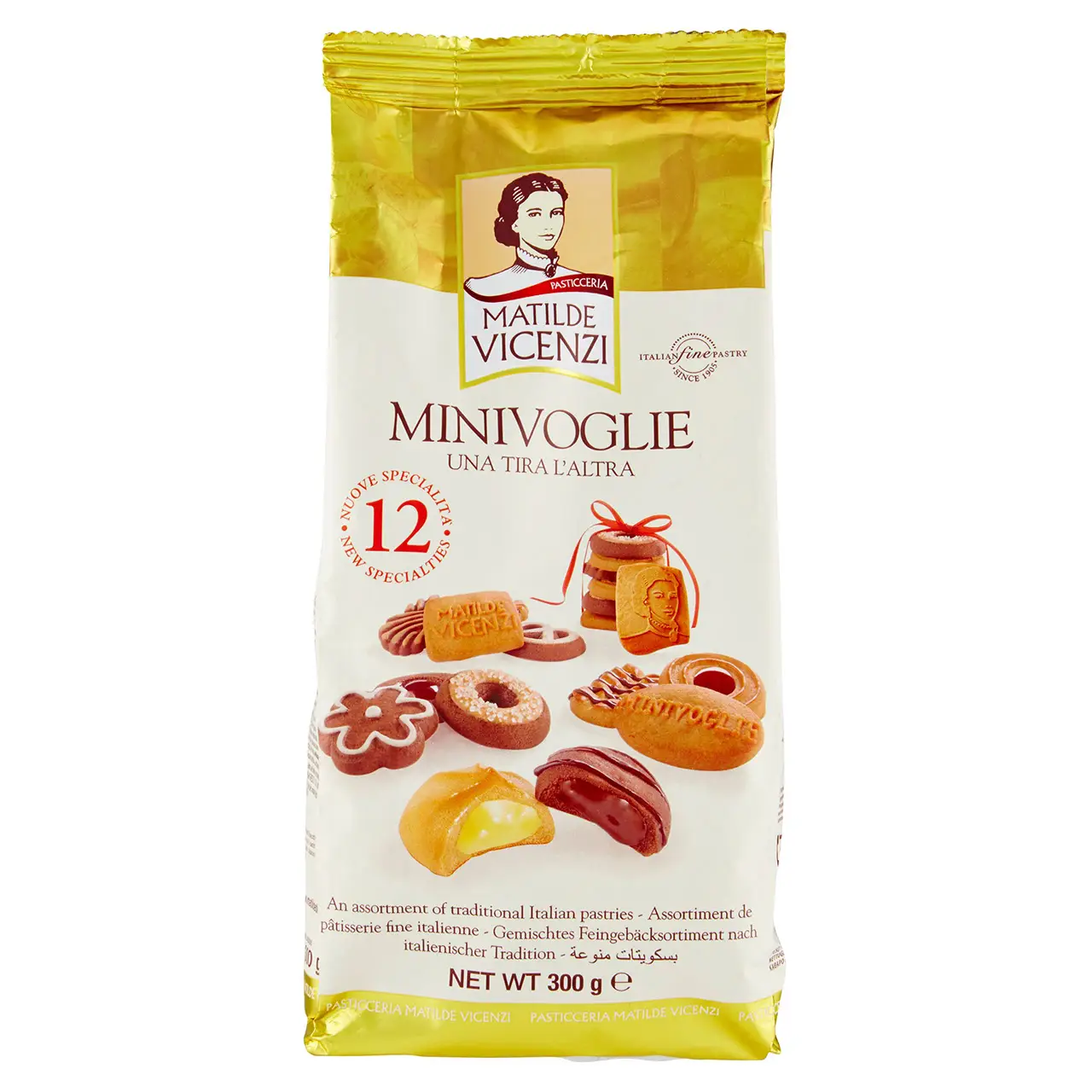 Matilde Vicenzi Cookies | Pastry Matilde Vicenzi Minivoglie | Matilde Vicenzi Wafers | Matilde Vicenzi Biscuits | 10,5 Ounce Total
