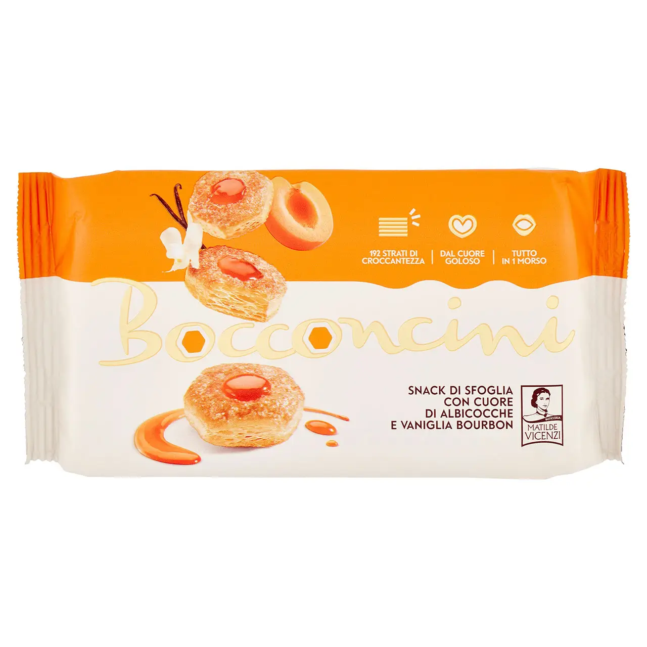 Matilde Vicenzi Cookies | Pastry Matilde Vicenzi Bocconcini With Apricot & Vanilla | Matilde Vicenzi Wafers | Matilde Vicenzi Biscuits | 3,1 Ounce Total - Image 2