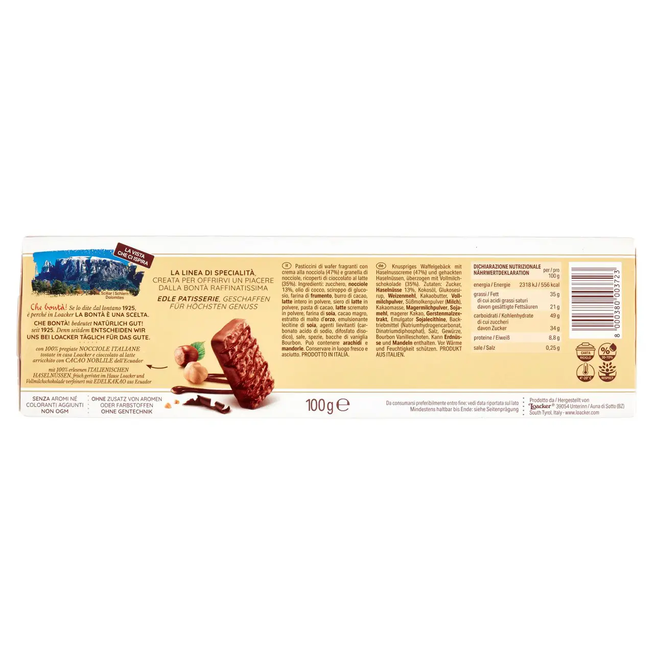 Loacker Wafers | Loacker Patisserie Crème Noisette Wafers With Cream, Chocolate & Hazelnut Crumbs | Loacker Biscuits | Loacker Wafer Biscuits | 3,5 Ounce Total - Image 6