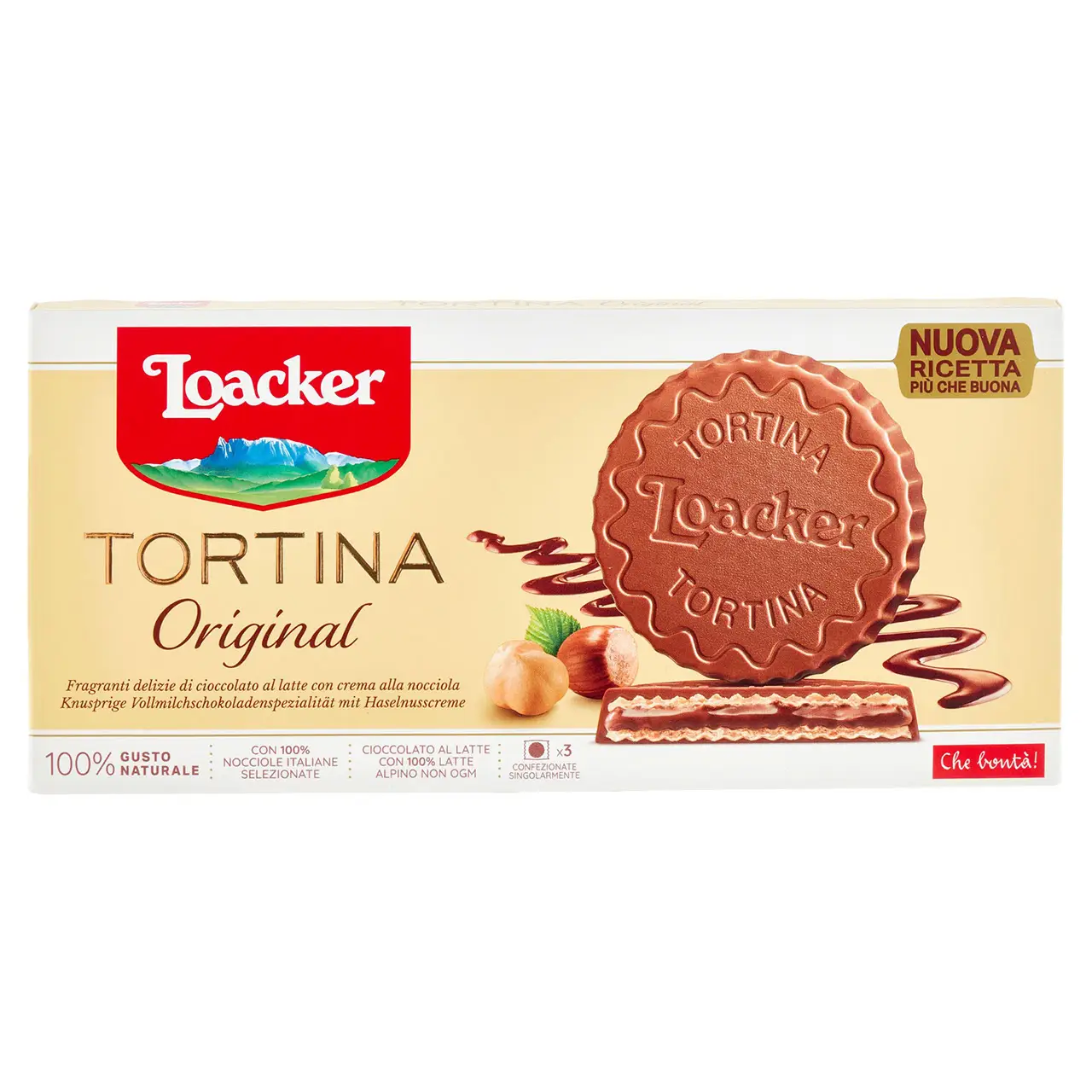 Loacker Wafers | Loacker Tortina Original Wafer Covered In Milk Chocolate With Cocoa Cream | Loacker Biscuits | Loacker Wafer Biscuits | 2,2 Ounce Total - Image 2