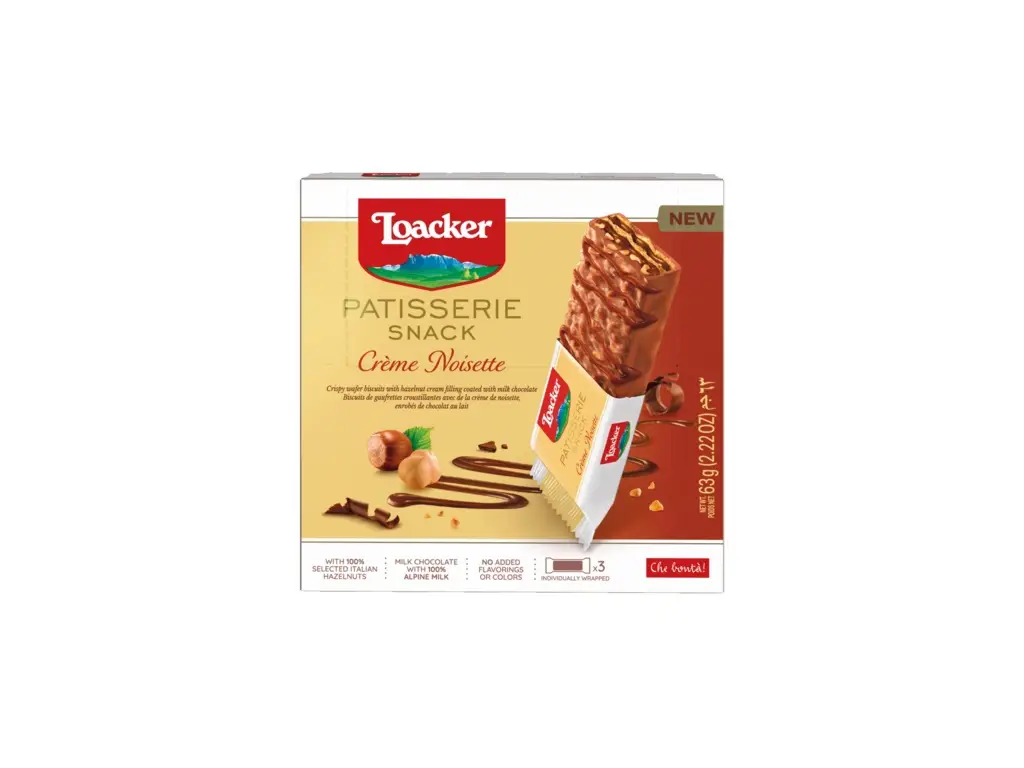 Loacker Wafers | Patisserie Snack Loacker Hazelnut Cream | Loacker Biscuits | Loacker Wafer Biscuits | 2,2 Ounce Total