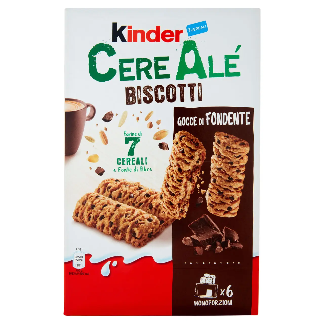 Kinder Chocolate | Kinder Cerealé Biscotti Gocce Di Fondente | Kinder Candy | Kinder Ferrero | 7,1 Ounce Total