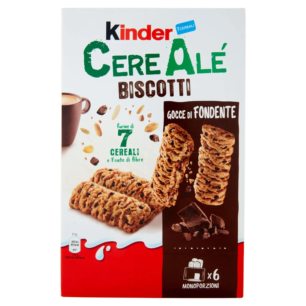 Kinder Chocolate | Kinder Cerealé Biscotti Gocce Di Fondente | Kinder Candy | Kinder Ferrero | 7,1 Ounce Total - Image 3