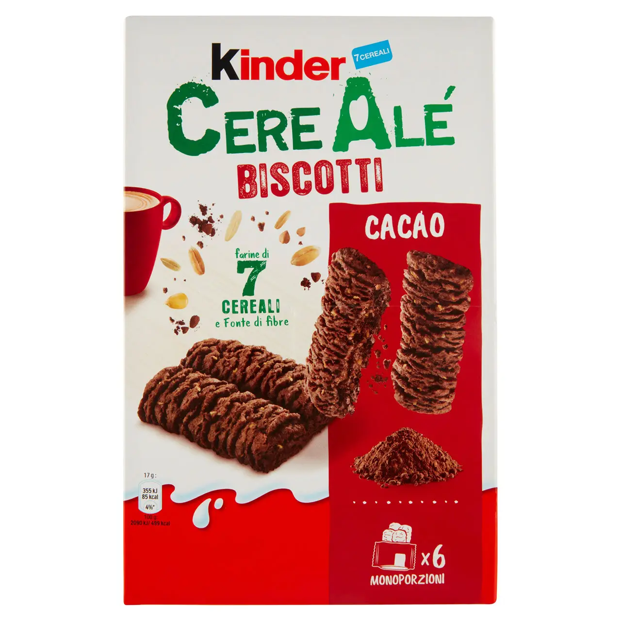 Kinder Chocolate | Kinder Cerealé Cookies Cocoa | Kinder Candy | Kinder Ferrero | 7,1 Ounce Total