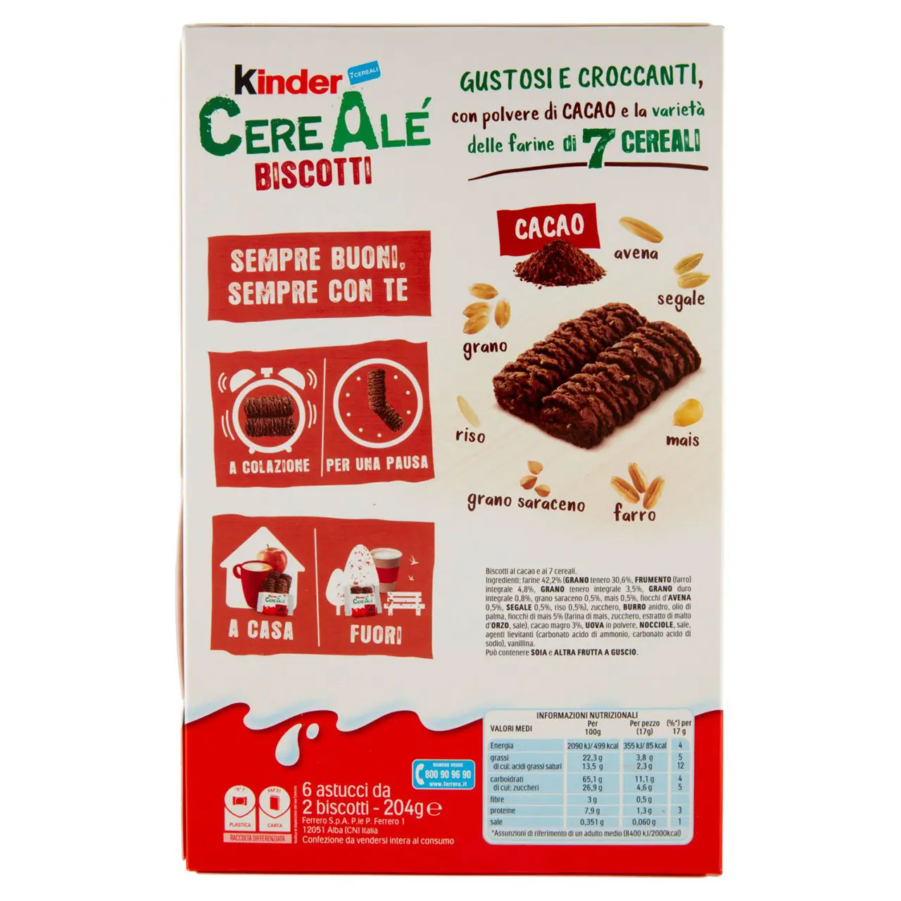 Kinder Chocolate | Kinder Cerealé Cookies Cocoa | Kinder Candy | Kinder Ferrero | 7,1 Ounce Total - Image 5