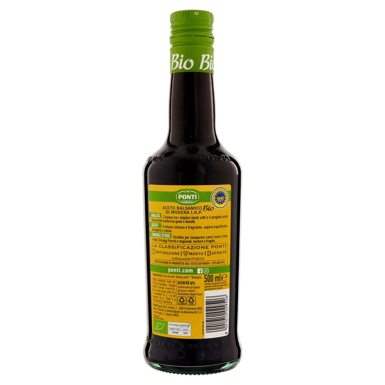 Ponti Vinegar | Ponti Bio Balsamic Vinegar Of Modena I.G.P. 5 | Italian Vinegar | Vinegar Modena | 17,6 Ounce Total - Image 7