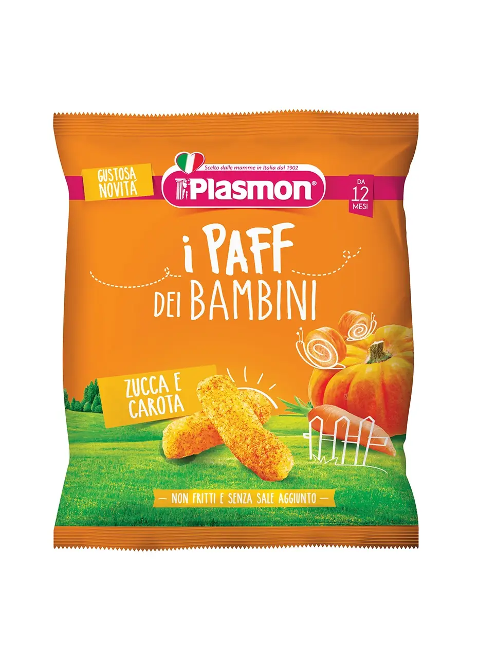 Plasmon Biscuits | Paff Kids Plasmon Carrot & Pumpkin | Plasmon Biscotti | Plasmon Cookies | 0,5 Ounce Total