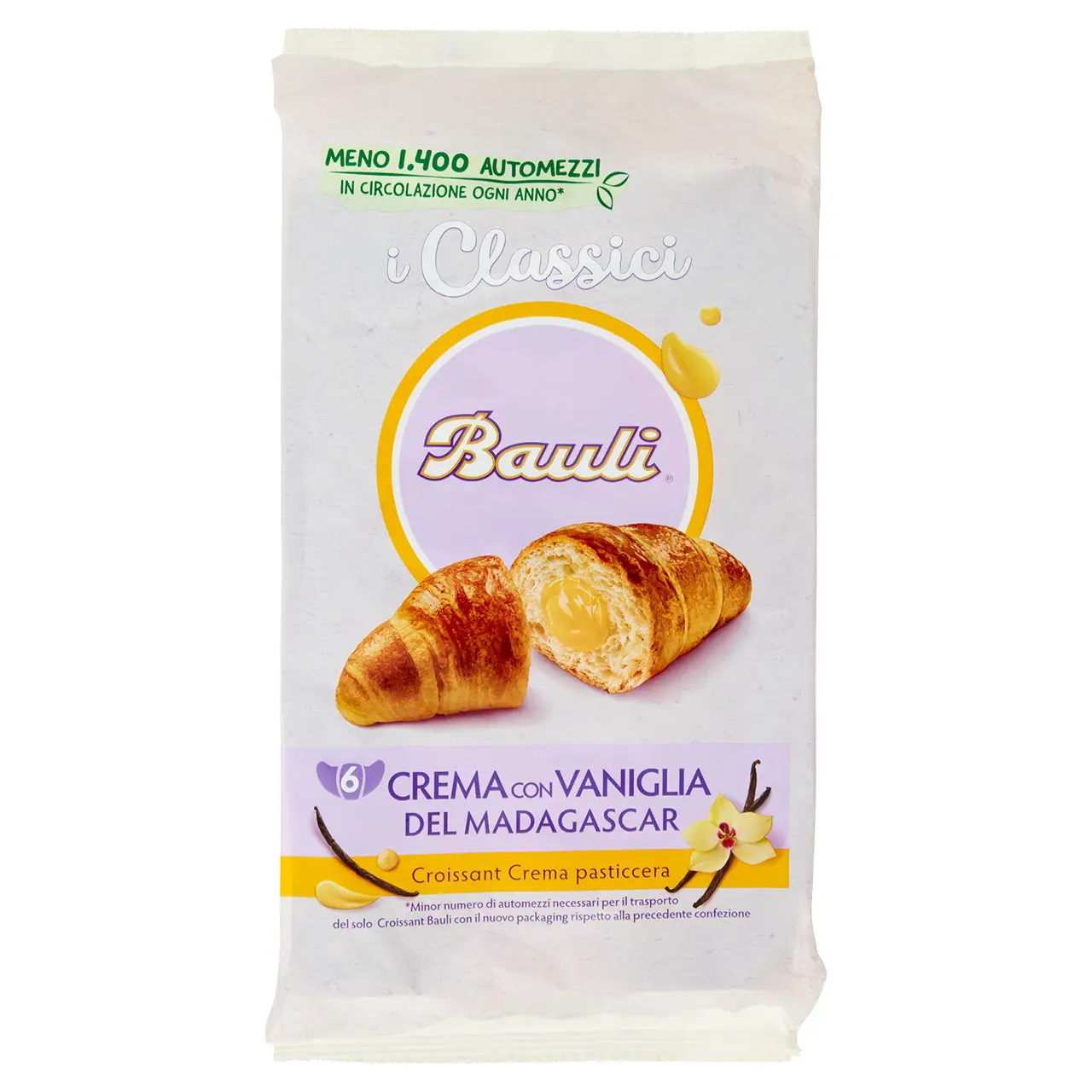 Bauli Biscuits | Bauli I Classici Croissant Custard | Bauli Cookies | Biscotti Bauli | 10,5 Ounce Total
