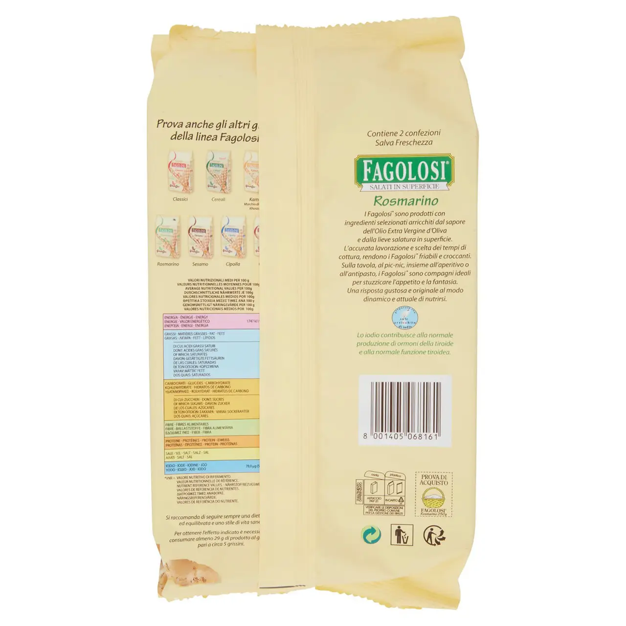 Grissinbon Breadsticks | Grissinbon Fagolosi Rosemary | Grissini Breadsticks | Grissini Italian | 8,8 Ounce Total - Image 6