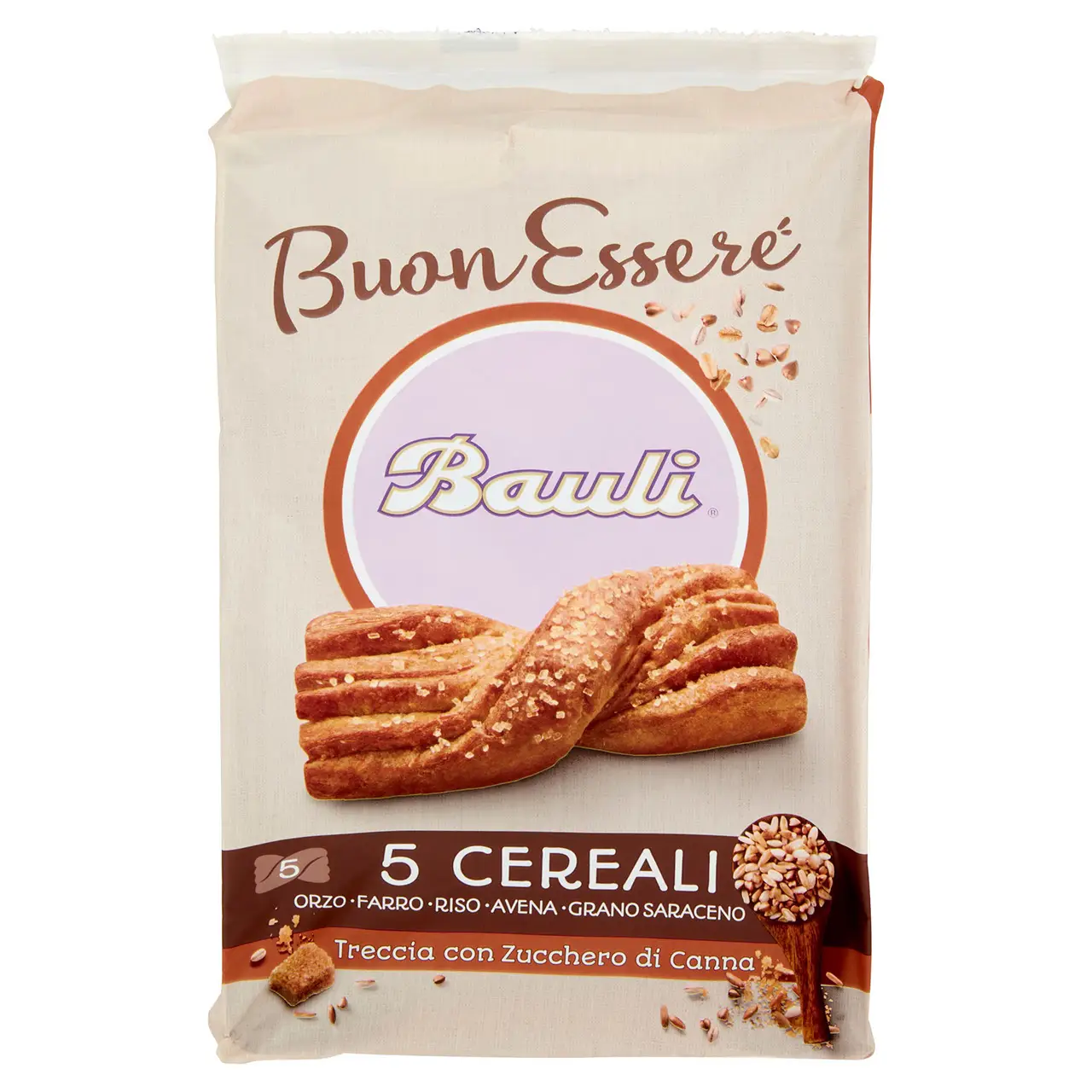 Bauli Biscuits | Bauli Braid Good To Be 5 Cereals | Bauli Cookies | Biscotti Bauli | 7,4 Ounce Total - Image 2