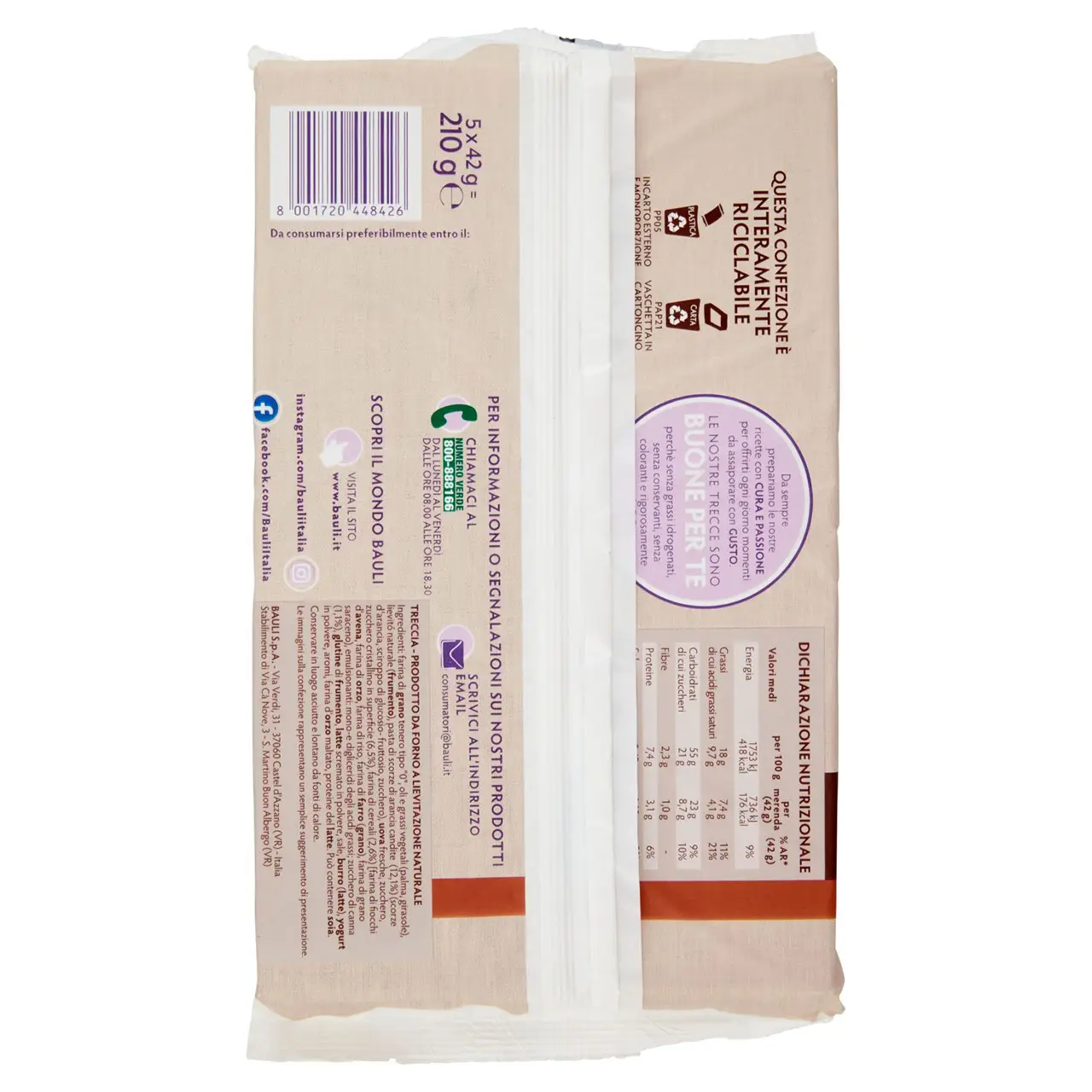 Bauli Biscuits | Bauli Braid Good To Be 5 Cereals | Bauli Cookies | Biscotti Bauli | 7,4 Ounce Total - Image 7