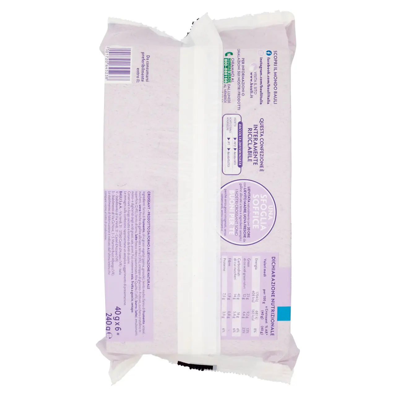 Bauli Biscuits | Bauli I Classici Croissant Traditional 6 X | Bauli Cookies | Biscotti Bauli | 8,4 Ounce Total - Image 6