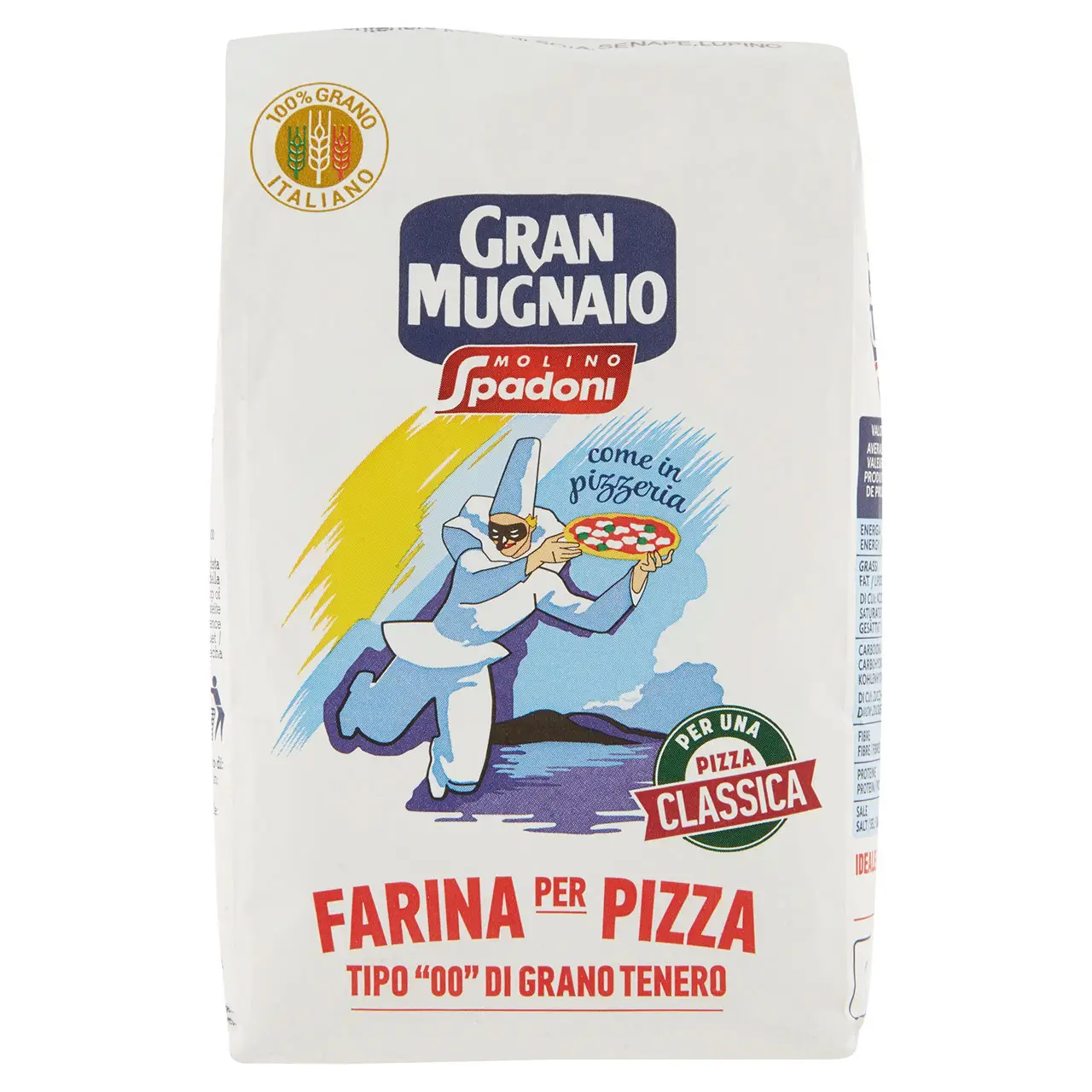 Molino Spadoni | Molino Spadoni Gran Mugnaio Flour For Pizza Type "00" Soft Wheat | Molino Spadoni Cookies | Molino Spadoni Biscuits | 35,2 Ounce Total