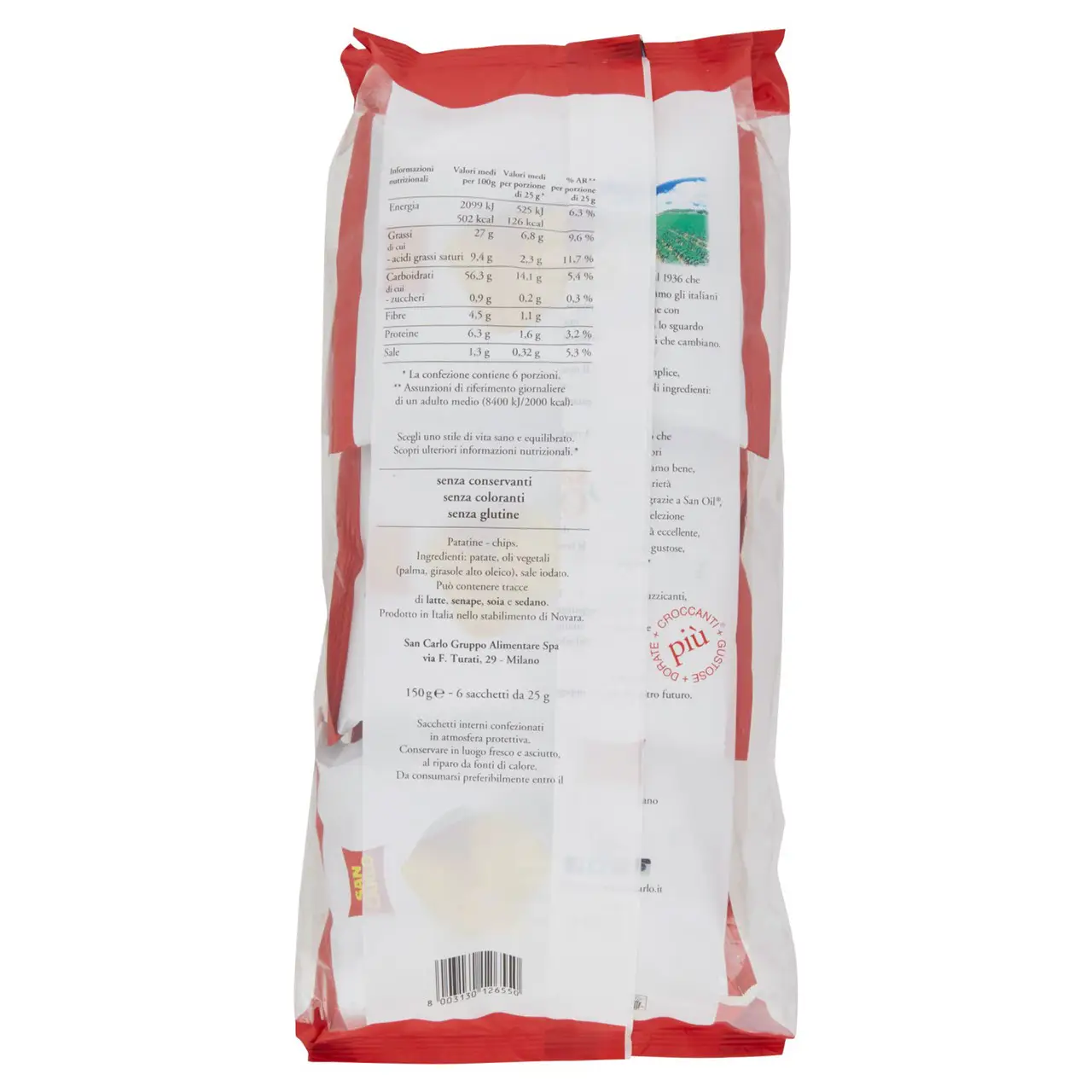 San Carlo Chips | San Carlo Classic | San Carlo Crisps | San Carlo Snacks | 5,2 Ounce Total - Image 6