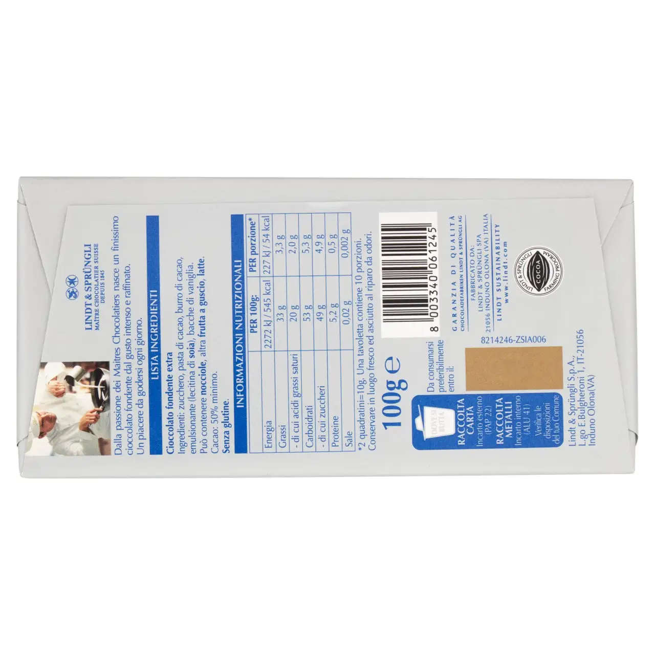 Lindt Chocolates | Lindt Gamme Bleue Dark Chocolate Tablet | Chocolate Lindt | Swiss Chocolate Lindt | 3,5 Ounce Total - Image 3