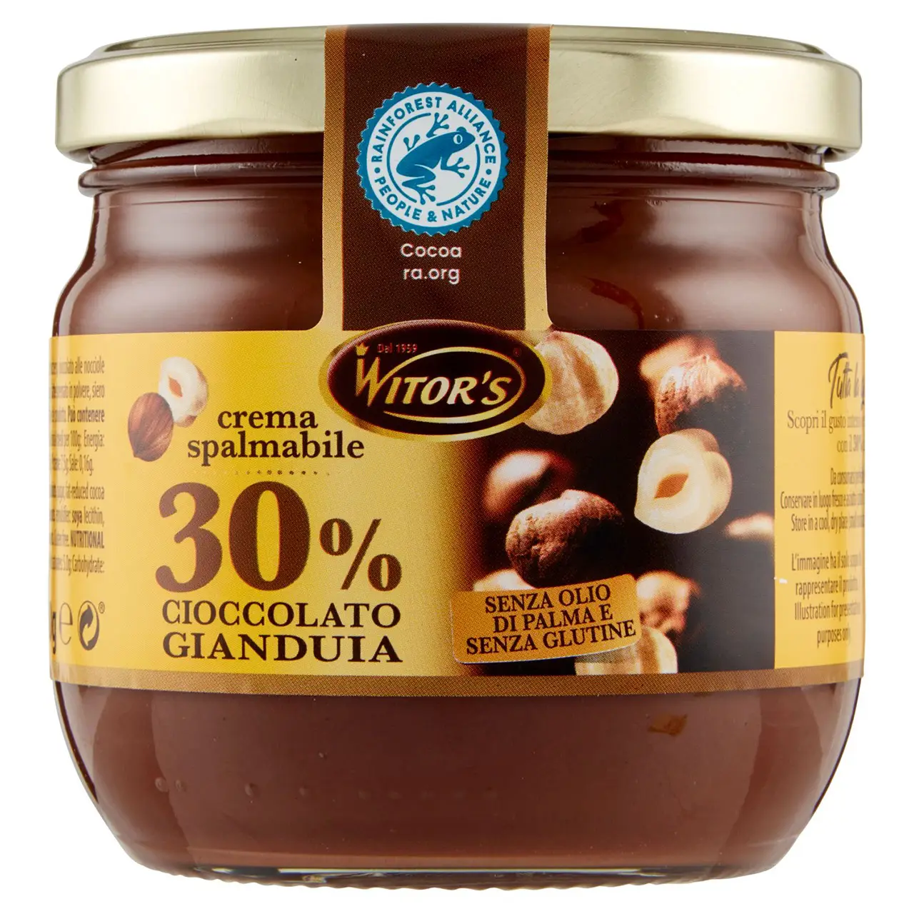 Witors Chocolate | Witor'S Spreadable Cream 30% Gianduia Chocolate | Witor'S | Italian Chocolate From Italy | 12,6 Ounce Total - Image 2