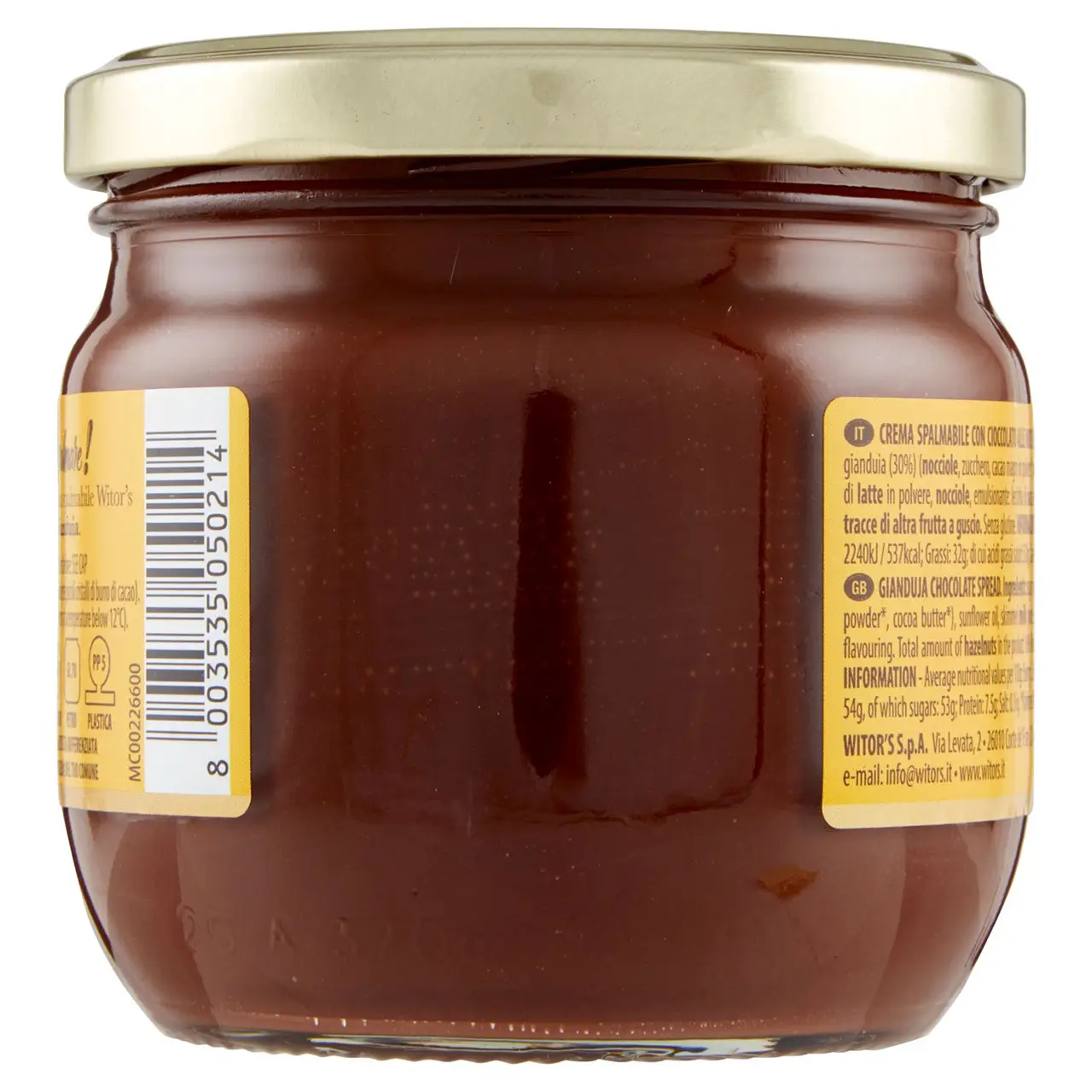 Witors Chocolate | Witor'S Spreadable Cream 30% Gianduia Chocolate | Witor'S | Italian Chocolate From Italy | 12,6 Ounce Total - Image 5