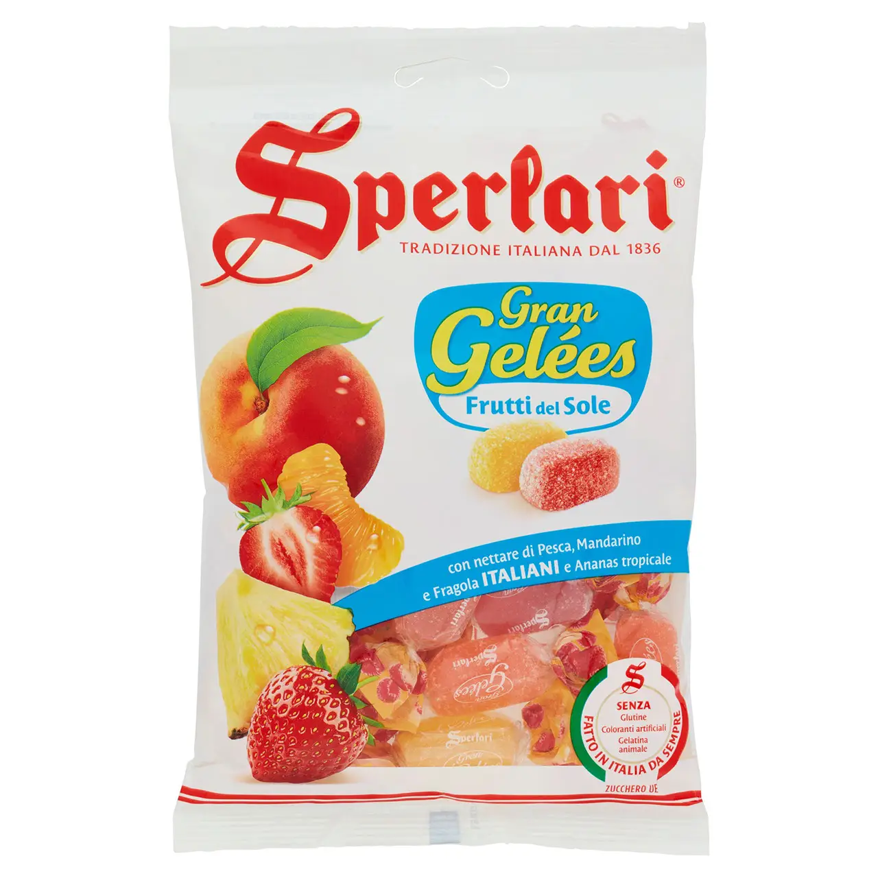 Sperlari Candy | Sperlari Gran Gelées Frutti Del Sole | Sperlari Italian Hard Candy | Sperlari Sweets | 6,1 Ounce Total