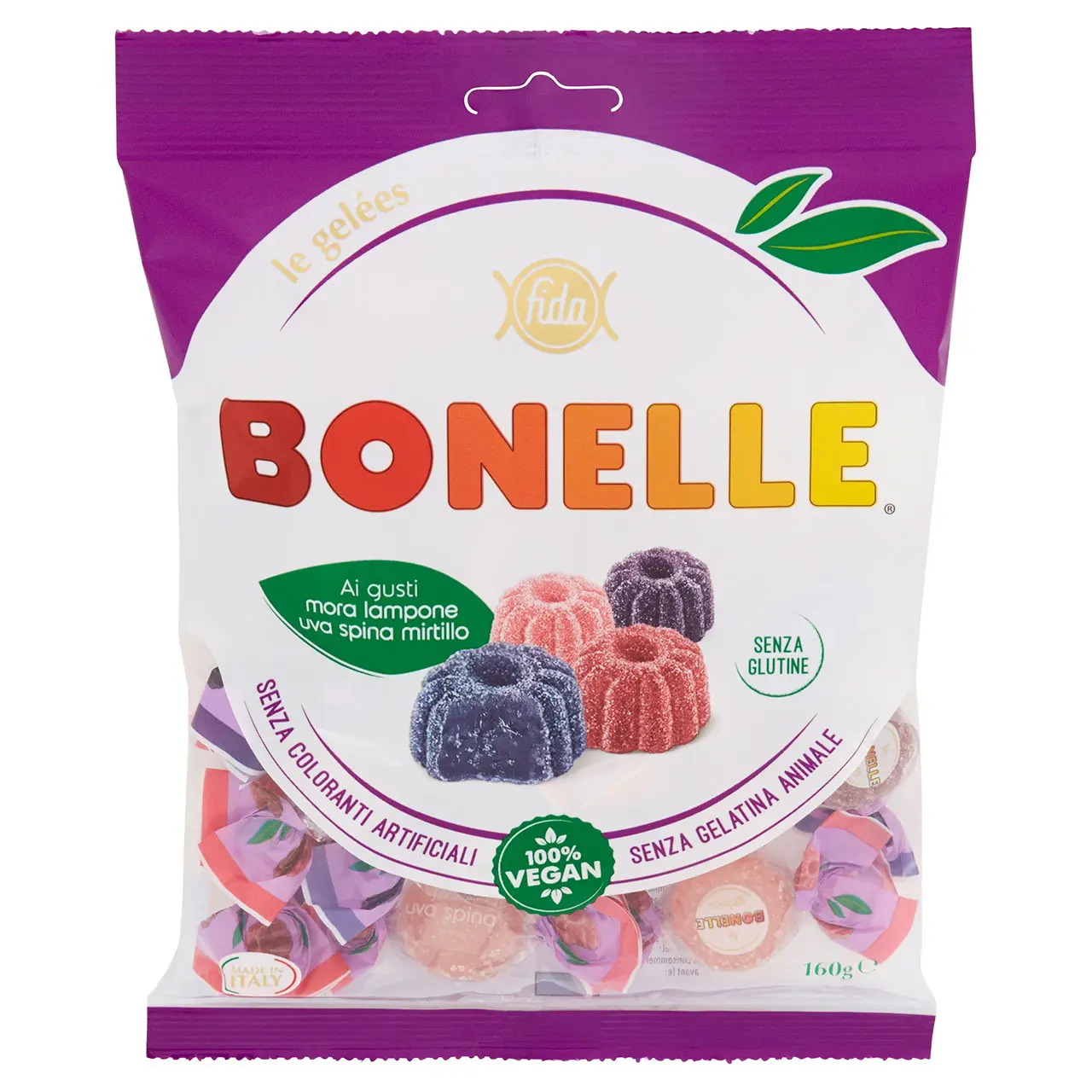 Bonelle Candy | Bonelle Le Gelées In Blackberry Raspberry Gooseberry Blueberry Flavors | Bonelle Italian Jelly Candy | Bonelle Gelee | 5,6 Ounce Total - Image 2