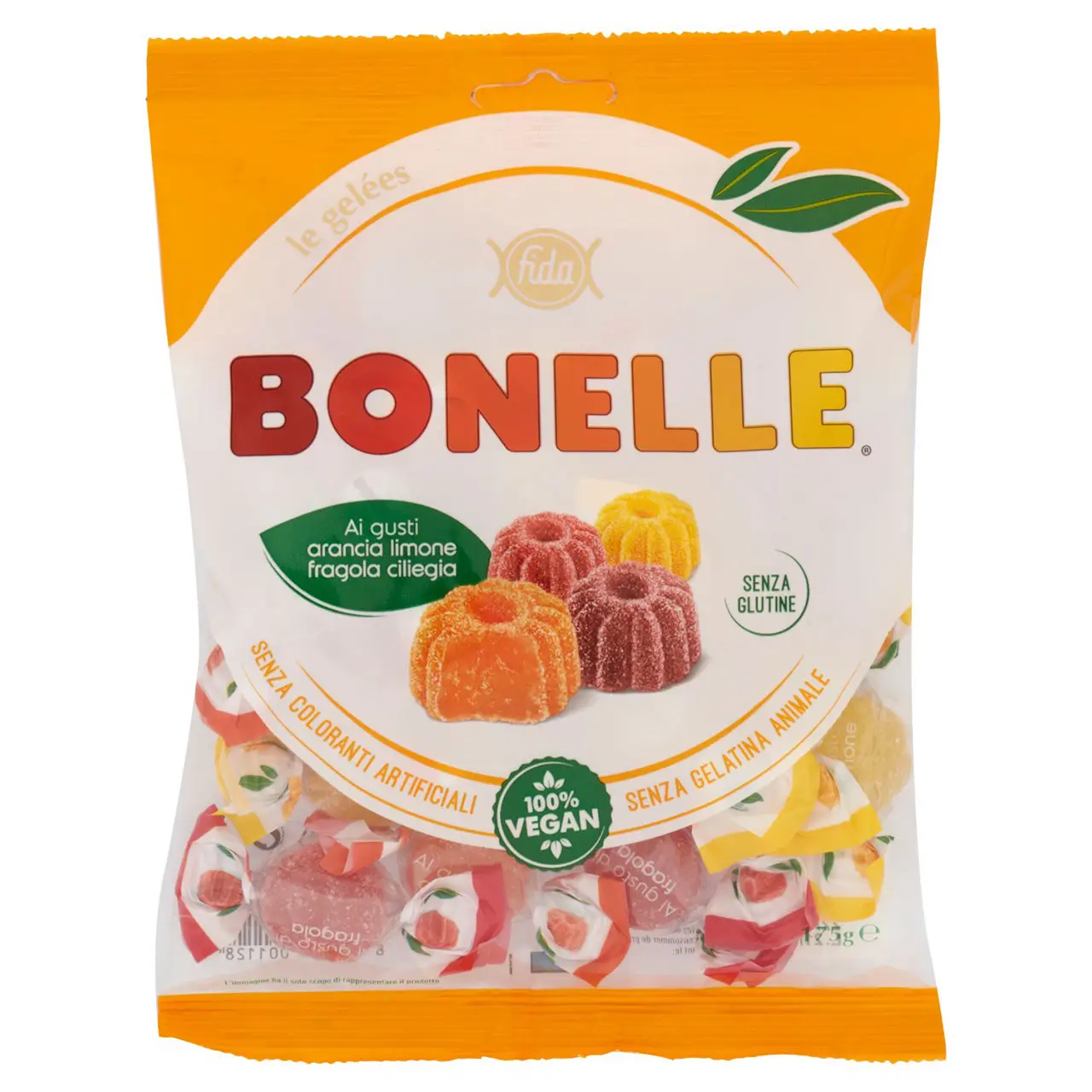 Bonelle Candy | Bonelle Le Gelées Flavors Orange Lemon Strawberry Cherry | Bonelle Italian Jelly Candy | Bonelle Gelee | 6,1 Ounce Total - Image 3