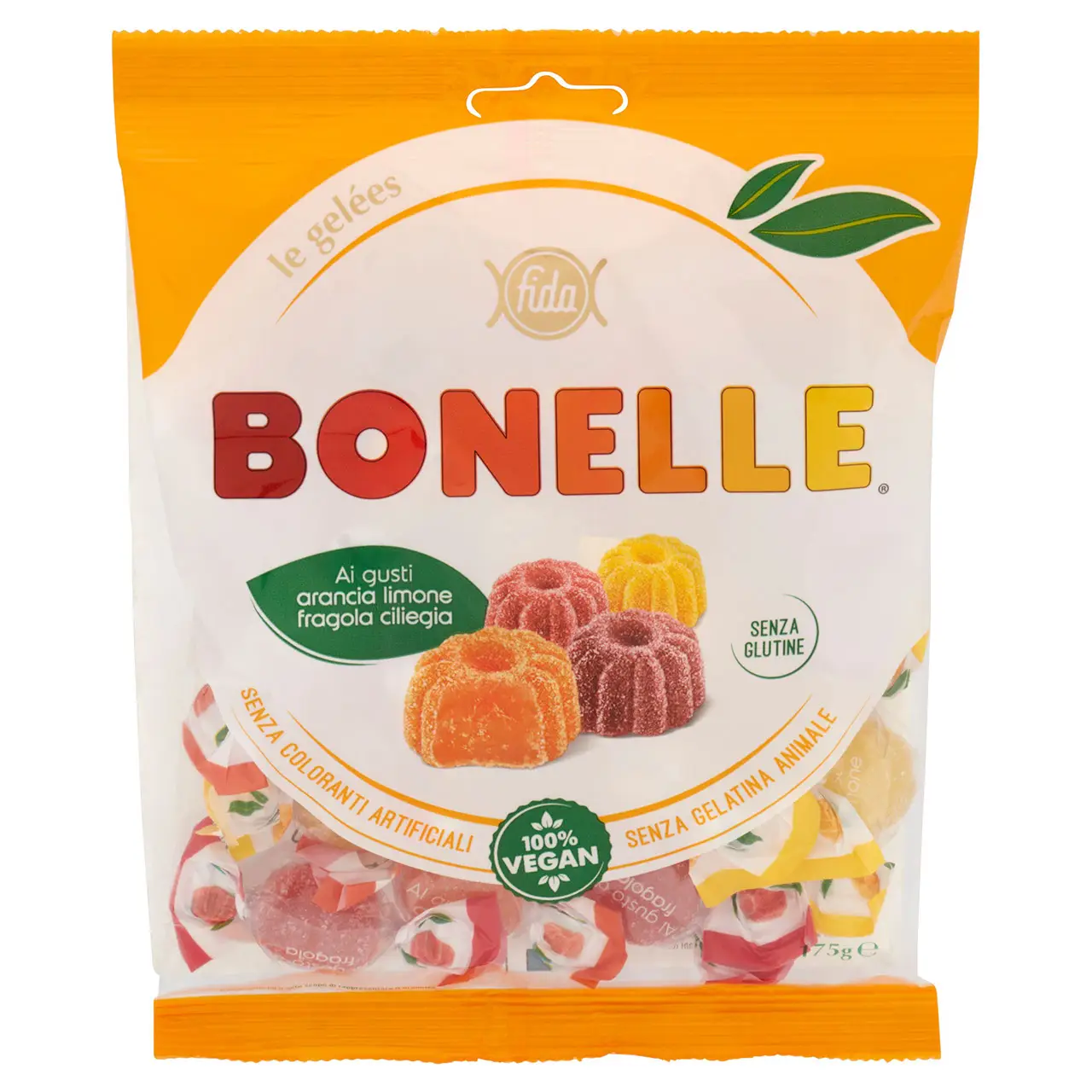 Bonelle Candy | Bonelle Le Gelées Flavors Orange Lemon Strawberry Cherry | Bonelle Italian Jelly Candy | Bonelle Gelee | 6,1 Ounce Total - Image 5