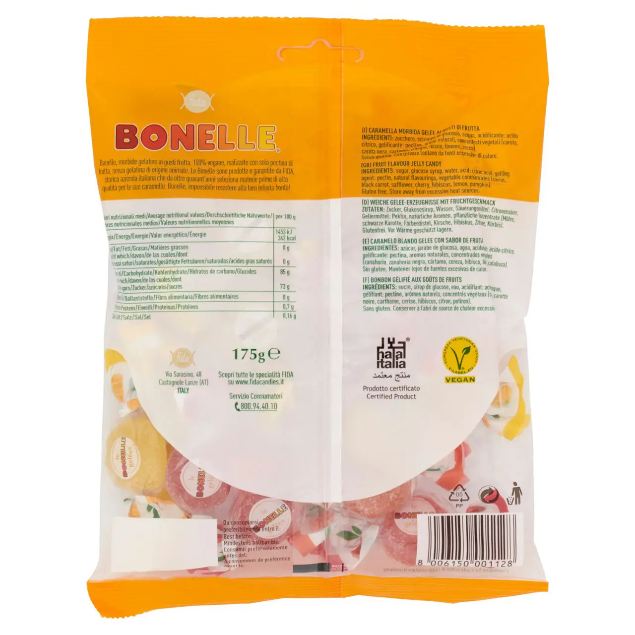 Bonelle Candy | Bonelle Le Gelées Flavors Orange Lemon Strawberry Cherry | Bonelle Italian Jelly Candy | Bonelle Gelee | 6,1 Ounce Total - Image 6