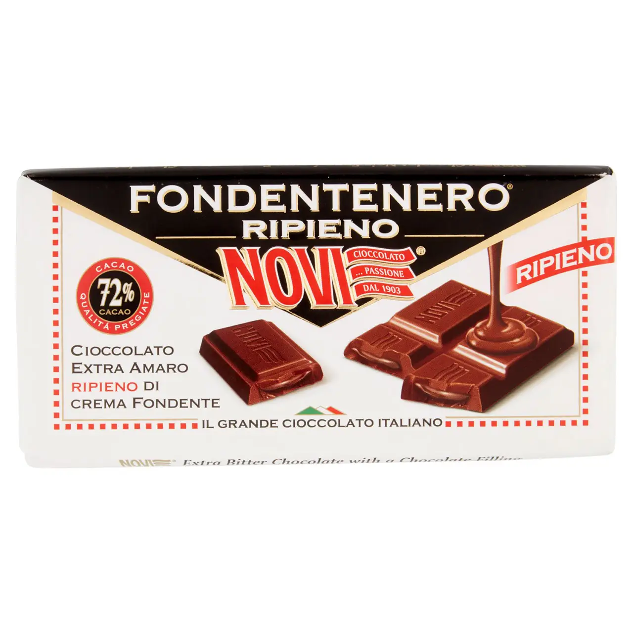 Novi Chocolate | Novi Fondentenero Filling | Novi Italian Chocolate | Novi Cioccolata | 3,7 Ounce Total - Image 2