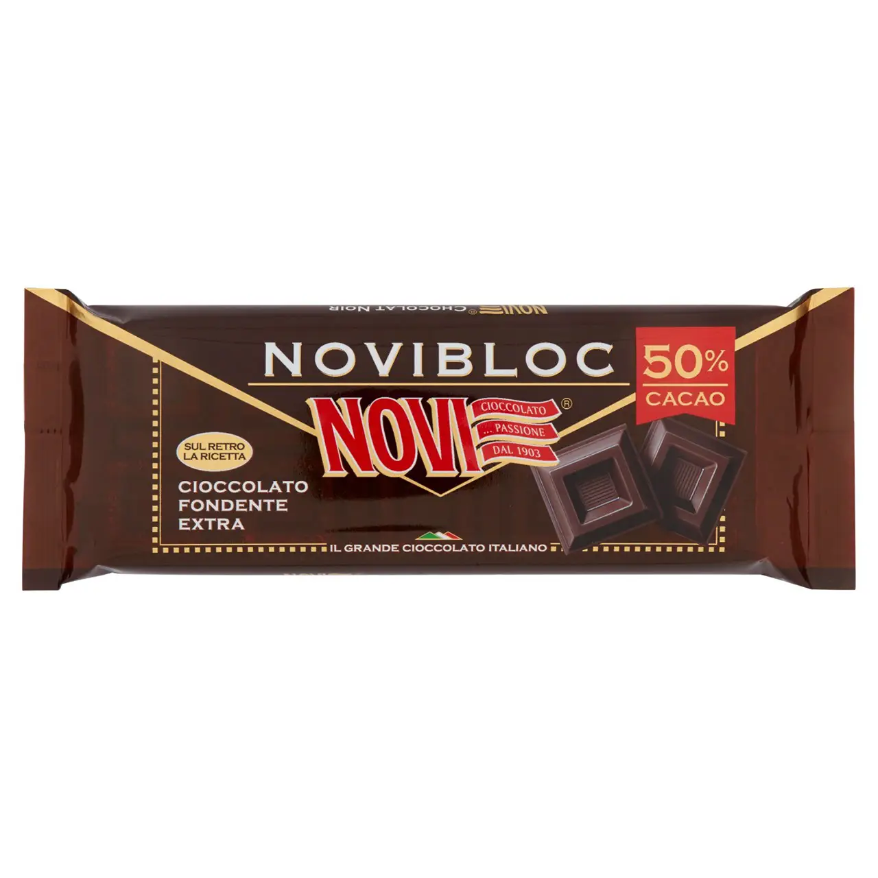 Novi Chocolate | Novi Novibloc Dark Chocolate Extra | Novi Italian Chocolate | Novi Cioccolata | 5,2 Ounce Total - Image 2