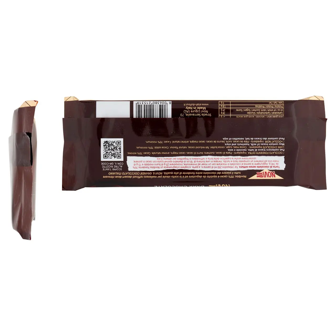 Novi Chocolate | Novi Novibloc 70% Cocoa Dark Chocolate Extra | Novi Italian Chocolate | Novi Cioccolata | 4,9 Ounce Total - Image 7