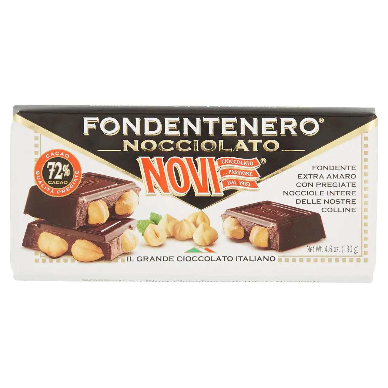Novi Chocolate | Novi Fondentenero Hazelnut | Novi Italian Chocolate | Novi Cioccolata | 4,5 Ounce Total - Image 3