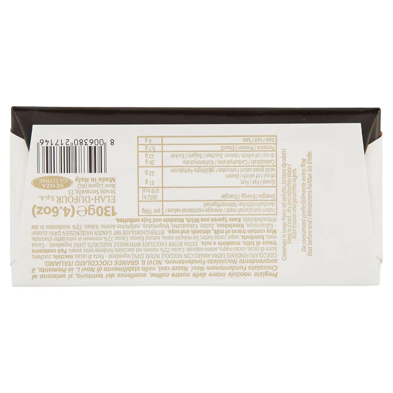 Novi Chocolate | Novi Fondentenero Hazelnut | Novi Italian Chocolate | Novi Cioccolata | 4,5 Ounce Total - Image 4