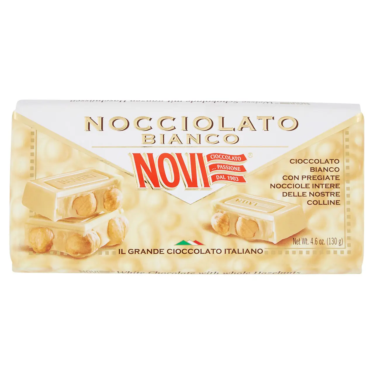 Novi Chocolate | Novi White Hazelnut | Novi Italian Chocolate | Novi Cioccolata | 4,5 Ounce Total