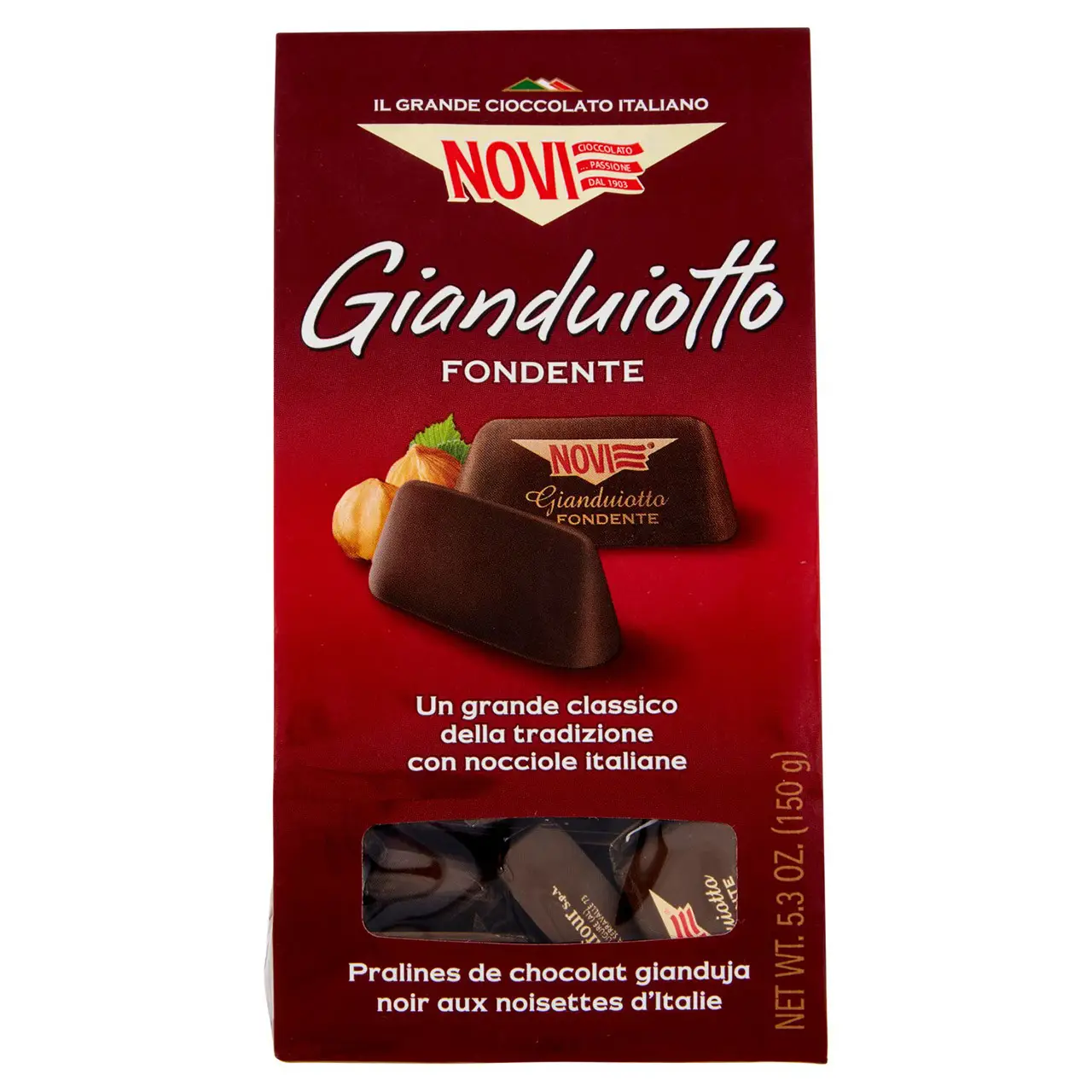 Novi Chocolate | Novi Gianduiotto Fondente | Novi Italian Chocolate | Novi Cioccolata | 5,2 Ounce Total - Image 4