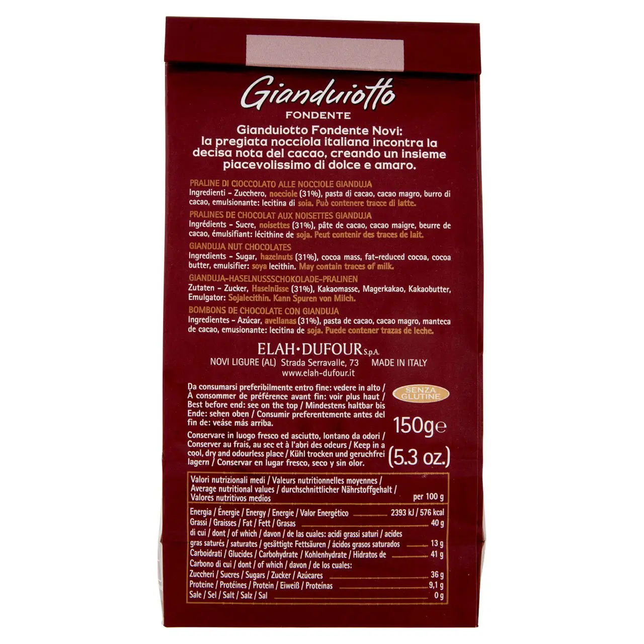 Novi Chocolate | Novi Gianduiotto Fondente | Novi Italian Chocolate | Novi Cioccolata | 5,2 Ounce Total - Image 6