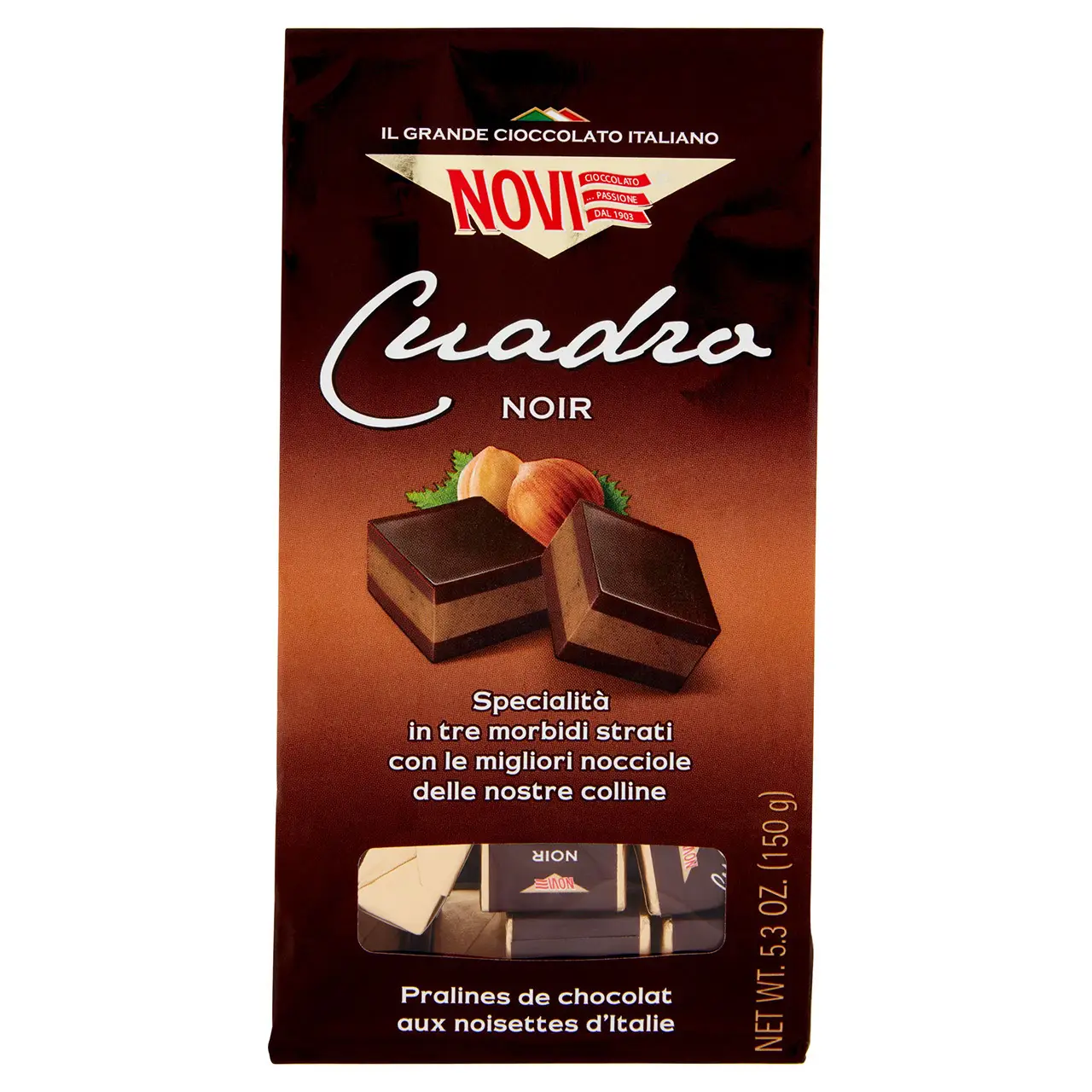 Novi Chocolate | Novi Cuadro Noir | Novi Italian Chocolate | Novi Cioccolata | 5,2 Ounce Total - Image 2