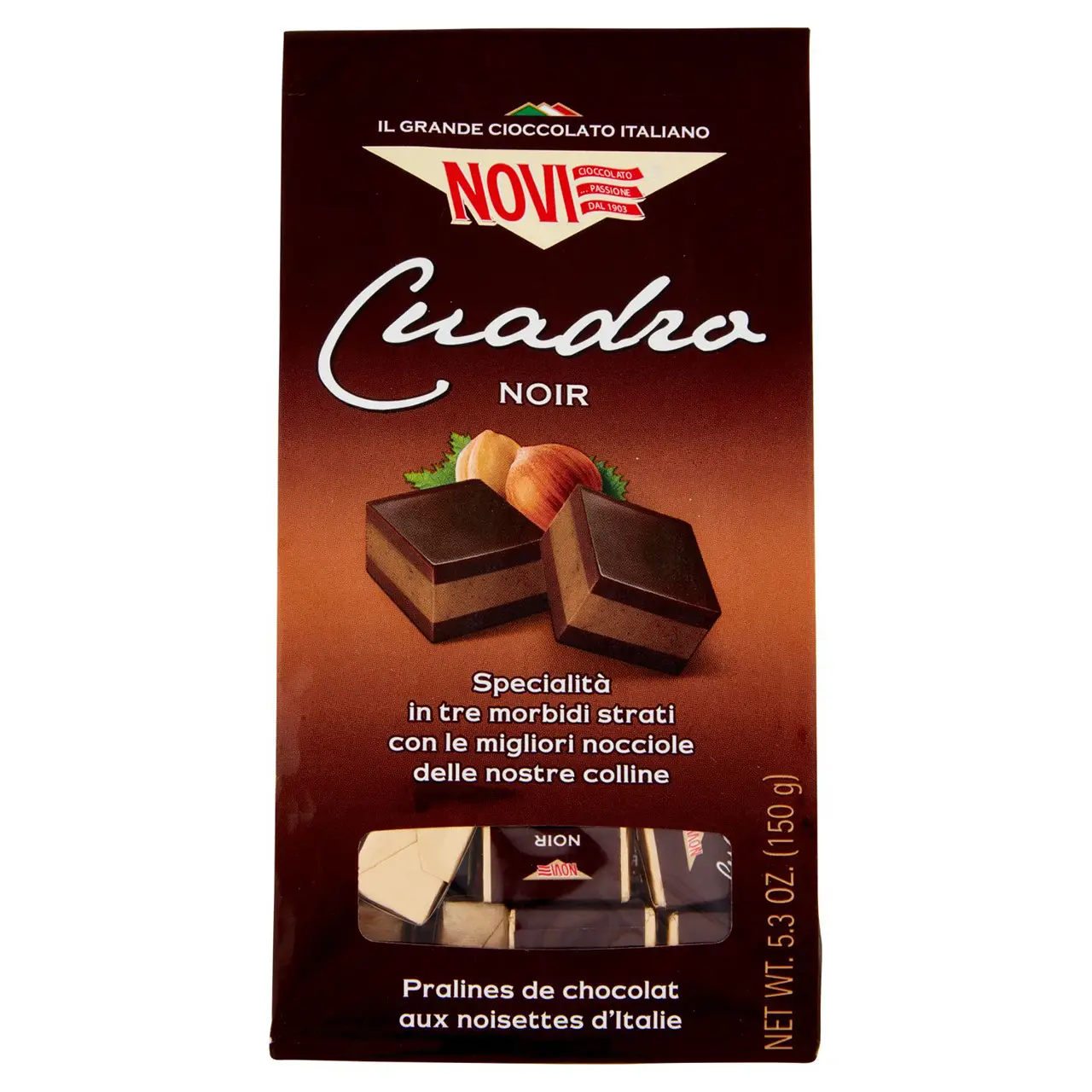 Novi Chocolate | Novi Cuadro Noir | Novi Italian Chocolate | Novi Cioccolata | 5,2 Ounce Total - Image 3